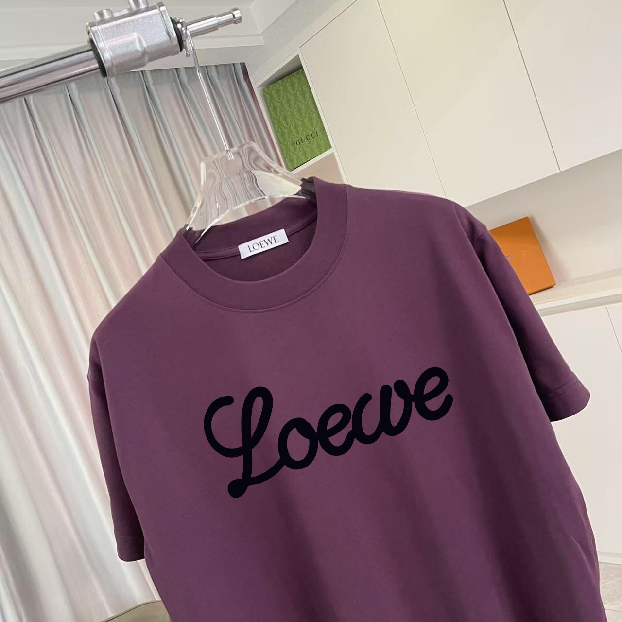 Loewe Loew*2026夏季新款 个性字母logo印花 定制面料300g 短袖t恤