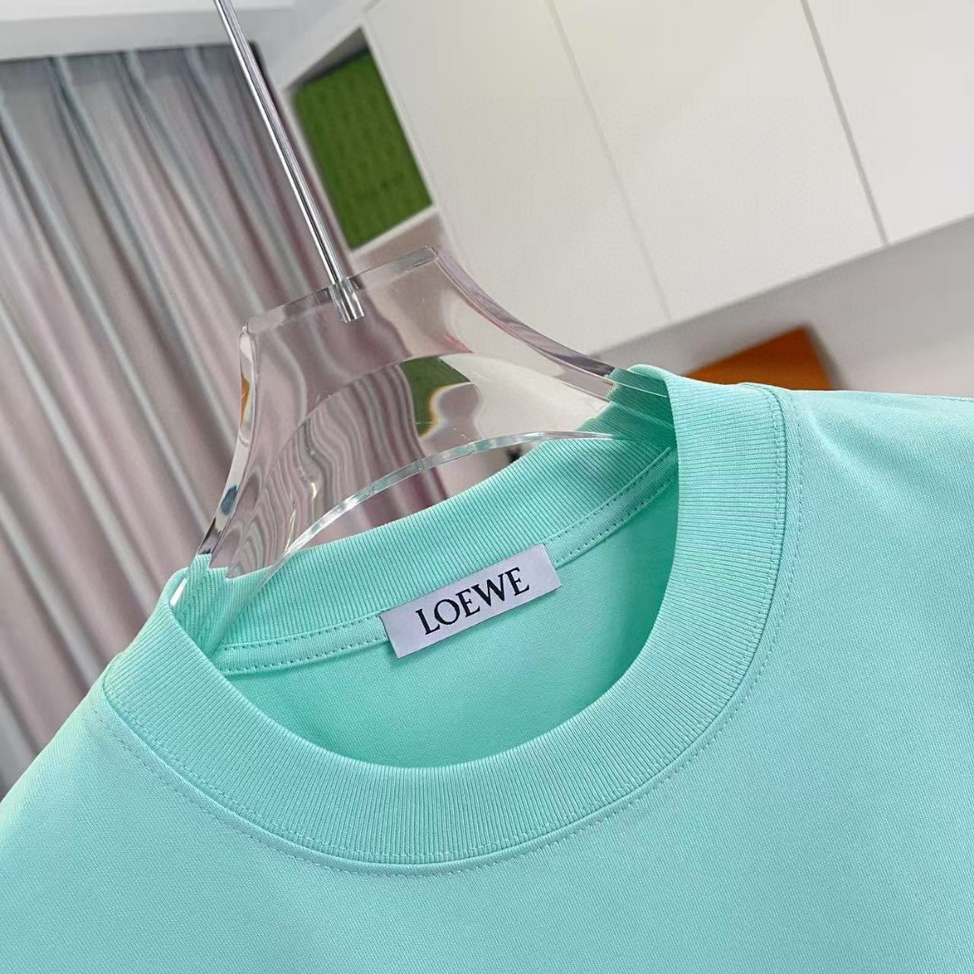 Loewe Loew*2026夏季新款 个性字母logo印花 定制面料300g 短袖t恤
