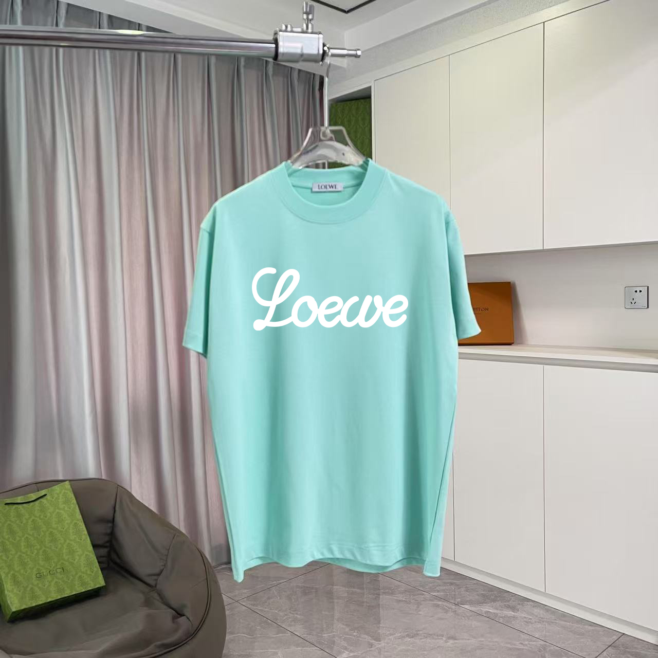 Loewe Loew*2026夏季新款 个性字母logo印花 定制面料300g 短袖t恤