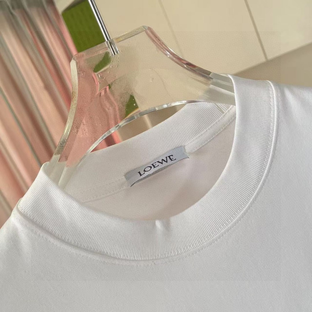 Loewe Loew*2026夏季新款 个性字母logo印花 定制面料300g 短袖t恤
