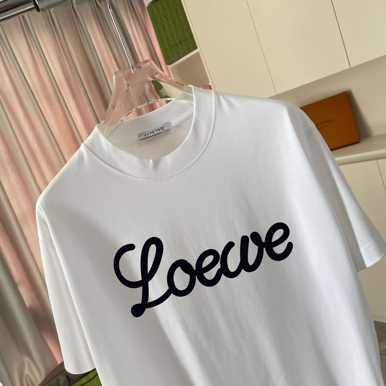 Loewe Loew*2026夏季新款 个性字母logo印花 定制面料300g 短袖t恤