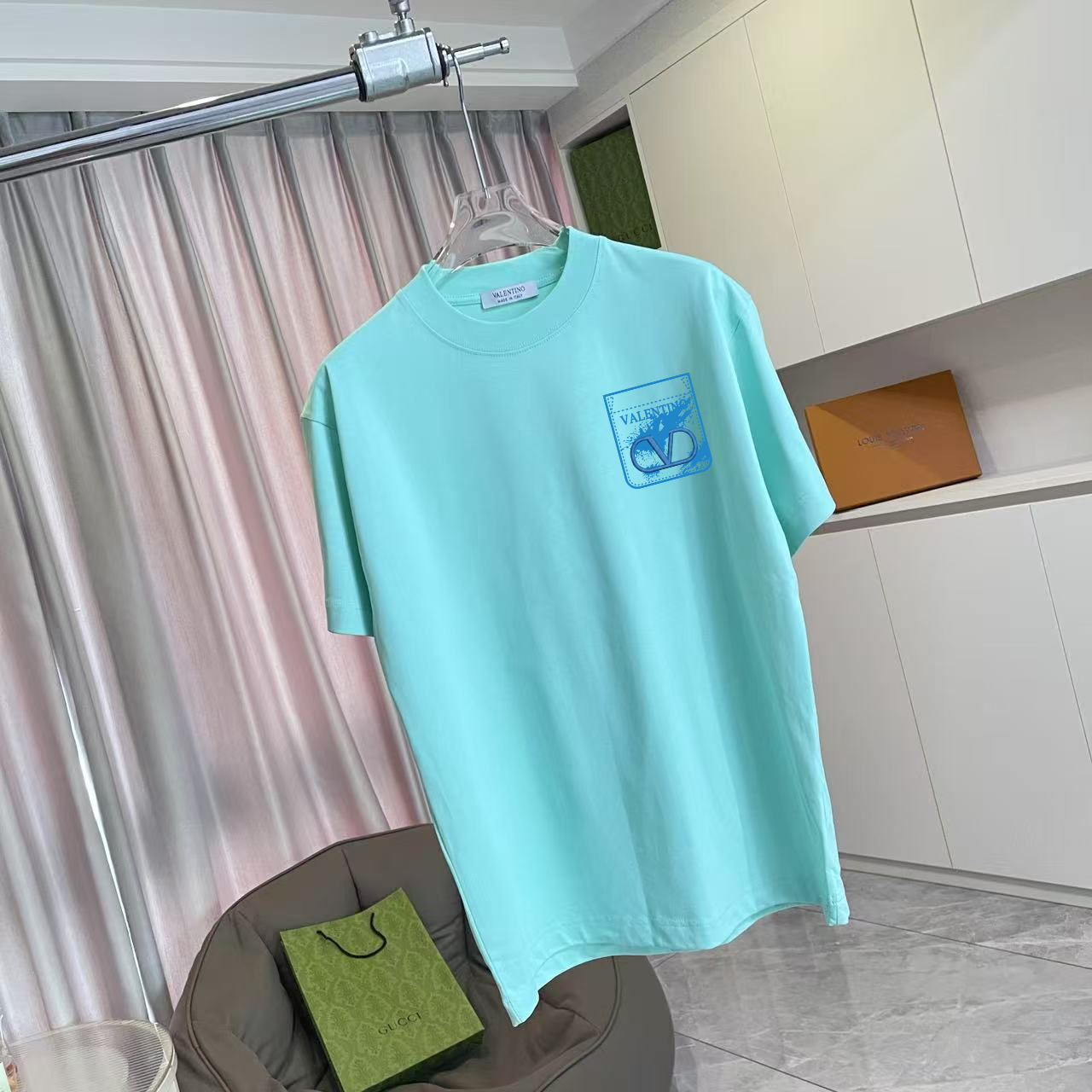 Valentino VALENTIN*华伦2026夏季新款 个性字母logo印花 定制面料300g 短袖T恤