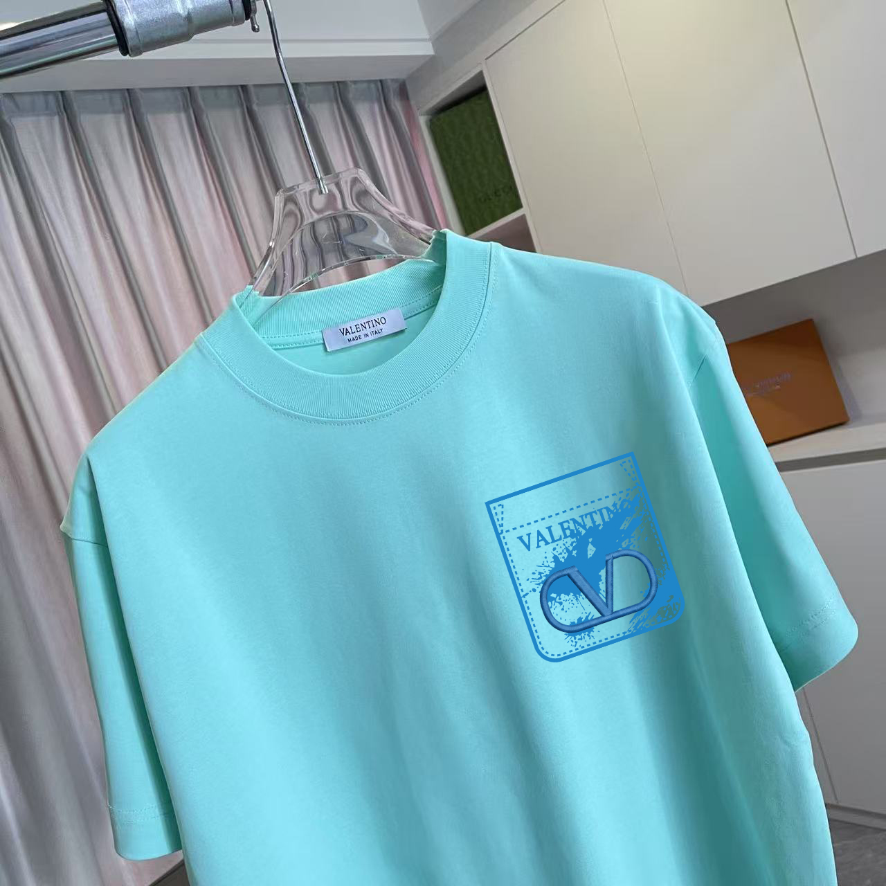 Valentino VALENTIN*华伦2026夏季新款 个性字母logo印花 定制面料300g 短袖T恤