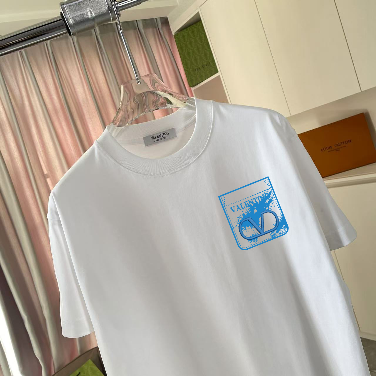 Valentino VALENTIN*华伦2026夏季新款 个性字母logo印花 定制面料300g 短袖T恤