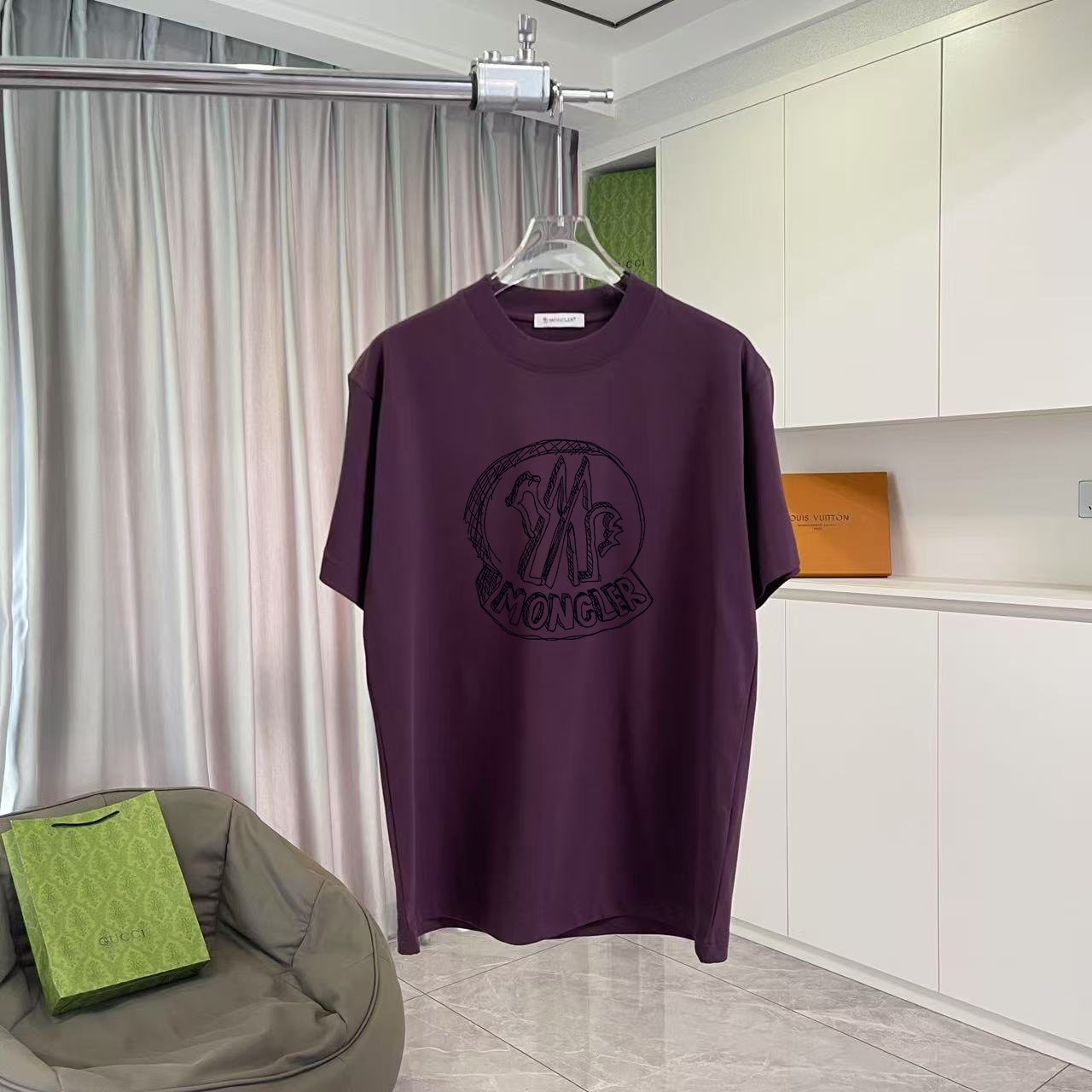 Moncler Moncle* 蒙口2026夏季新款 个性logo印花 定制面料300 短袖t恤