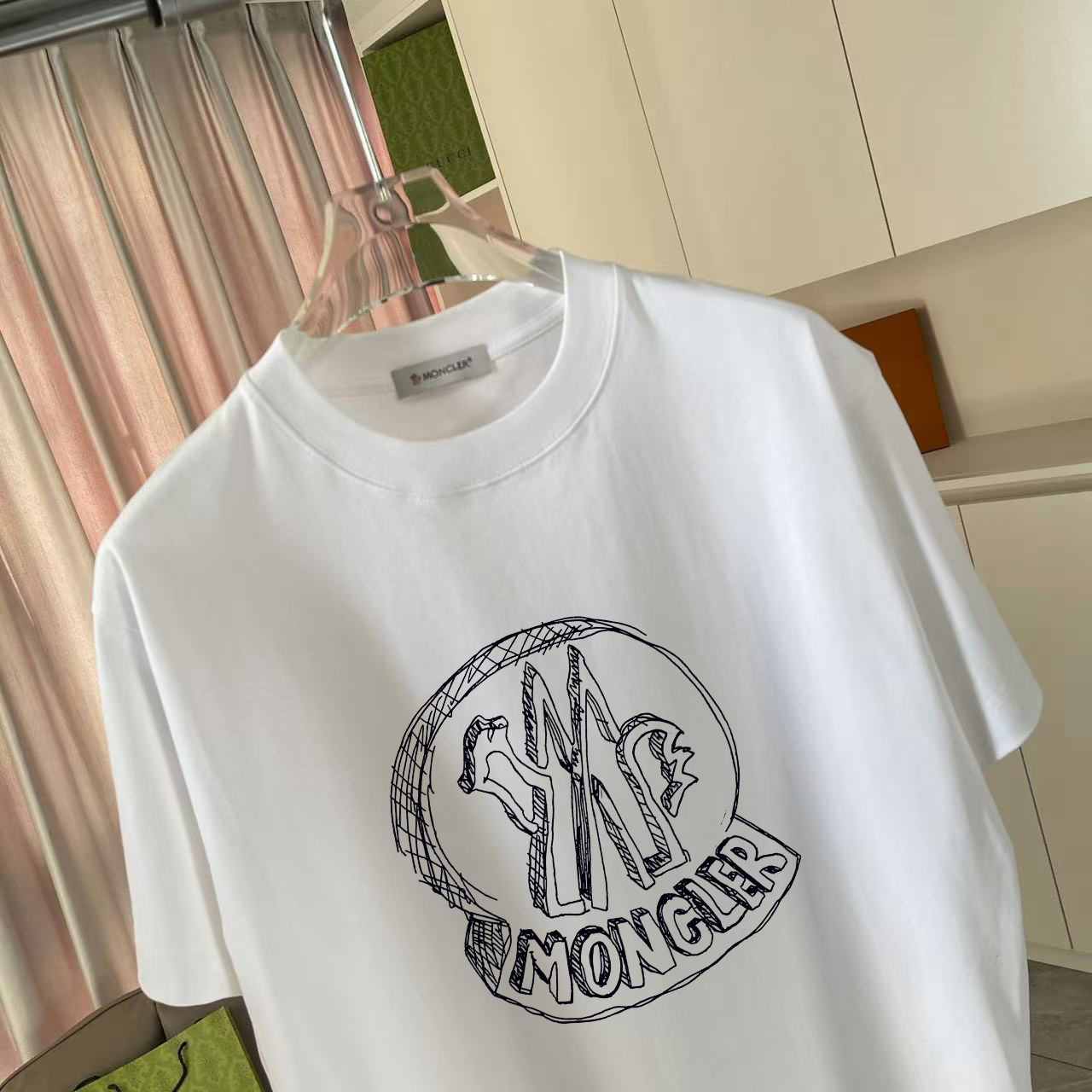 Moncler Moncle* 蒙口2026夏季新款 个性logo印花 定制面料300 短袖t恤