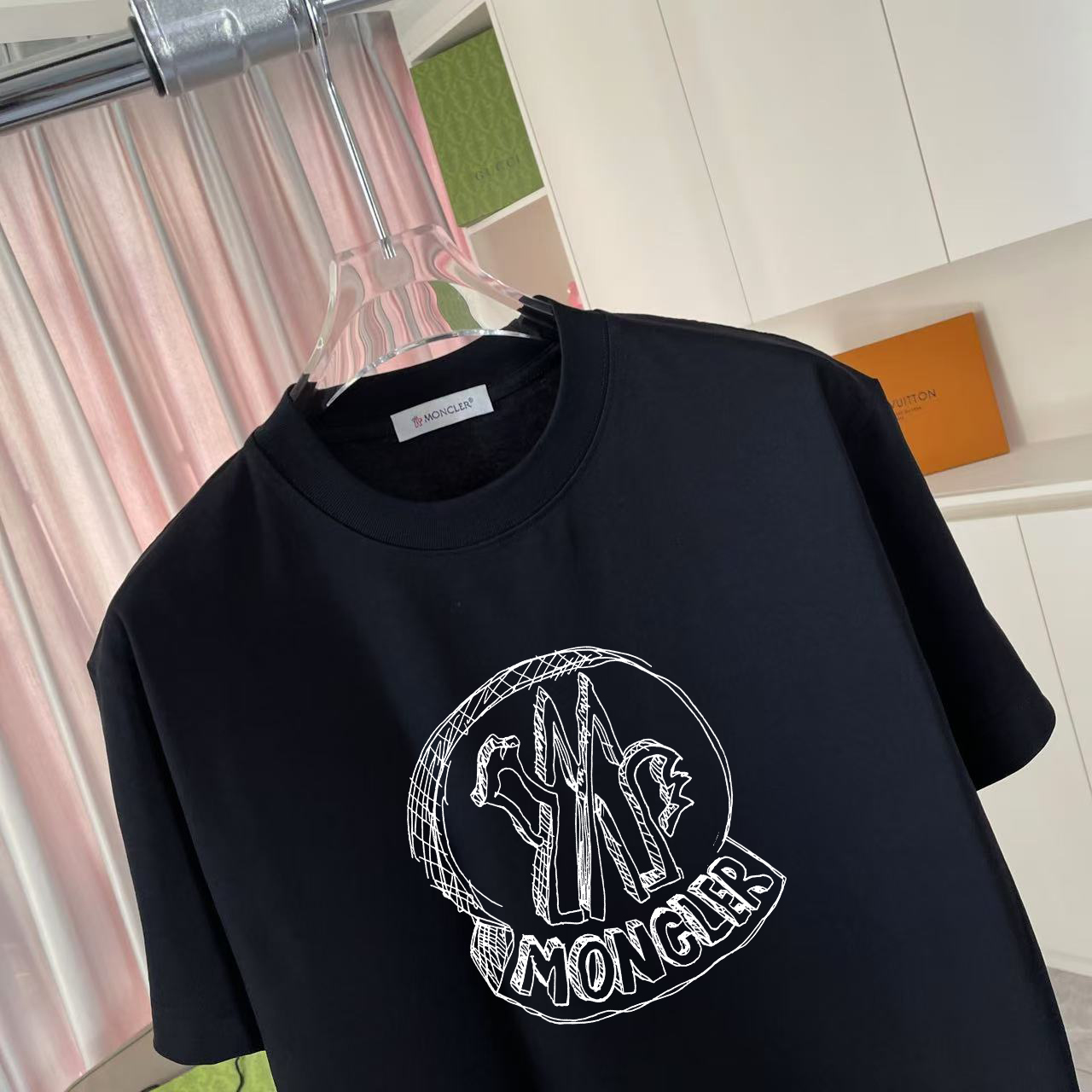 Moncler Moncle* 蒙口2026夏季新款 个性logo印花 定制面料300 短袖t恤
