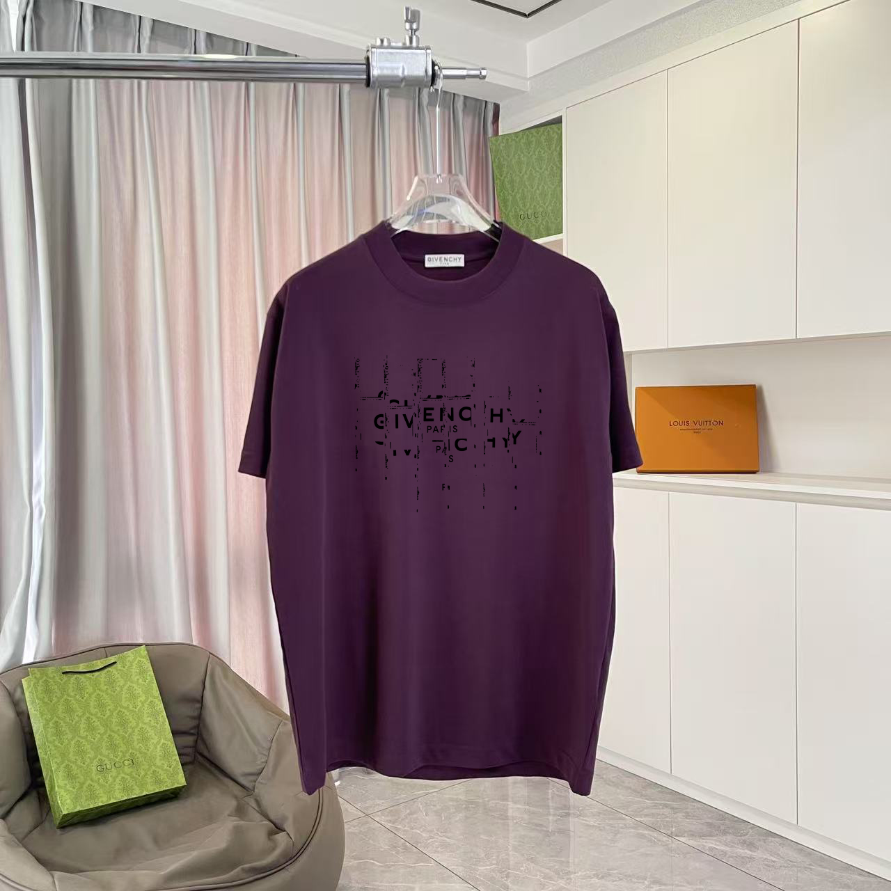 Givenchy GVC*纪梵希2026夏季新款 个性字母logo印花 定制面料300g 短袖t恤