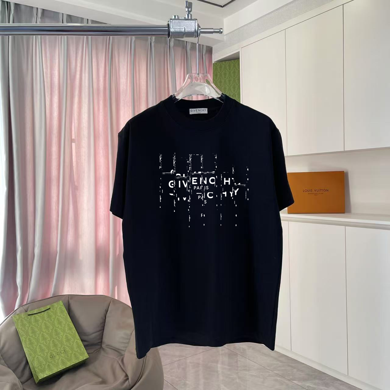 Givenchy GVC*纪梵希2026夏季新款 个性字母logo印花 定制面料300g 短袖t恤