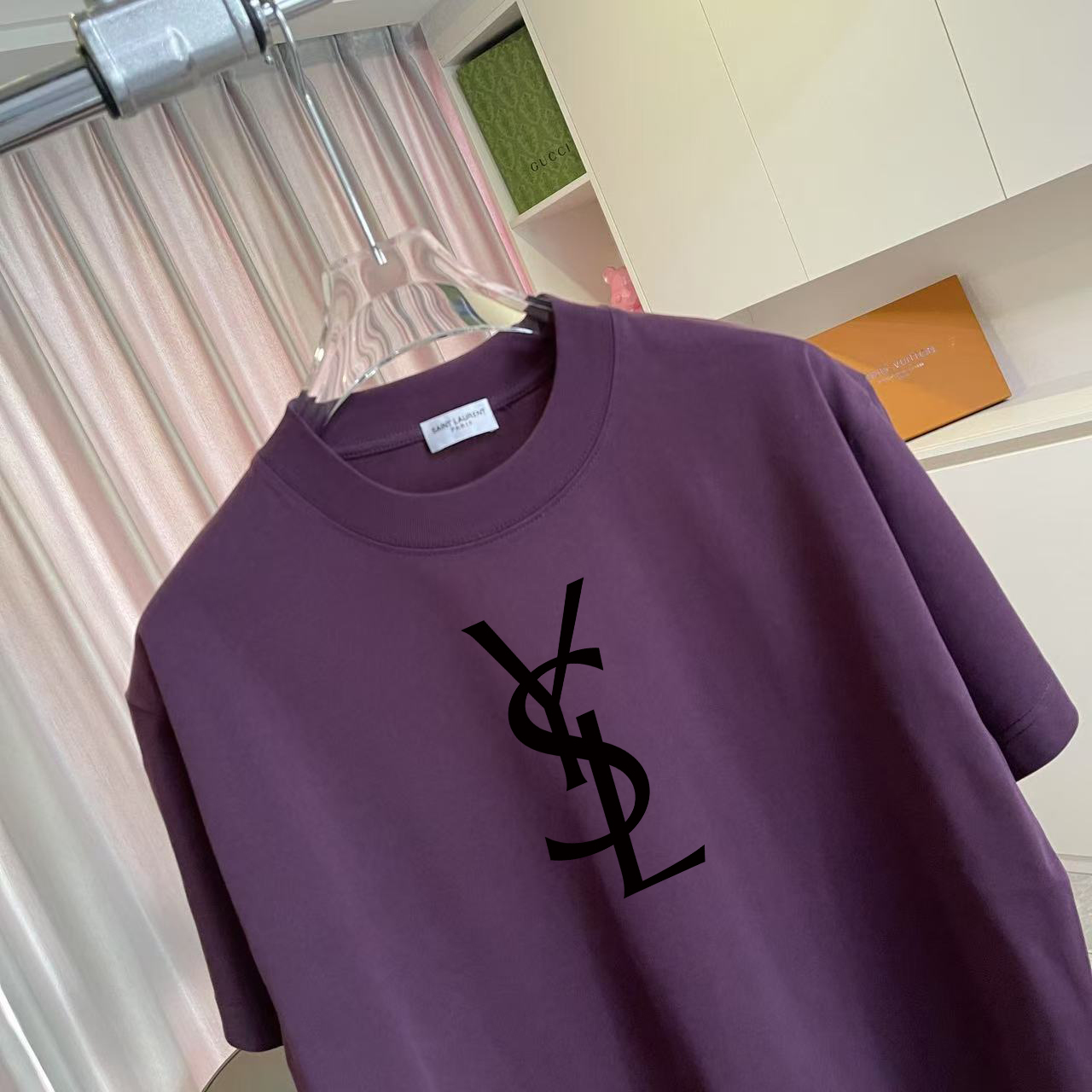 Saint Laurent YSL*圣罗兰2026夏季新款 个性字母logo印花 定制面料 300g 短袖t恤