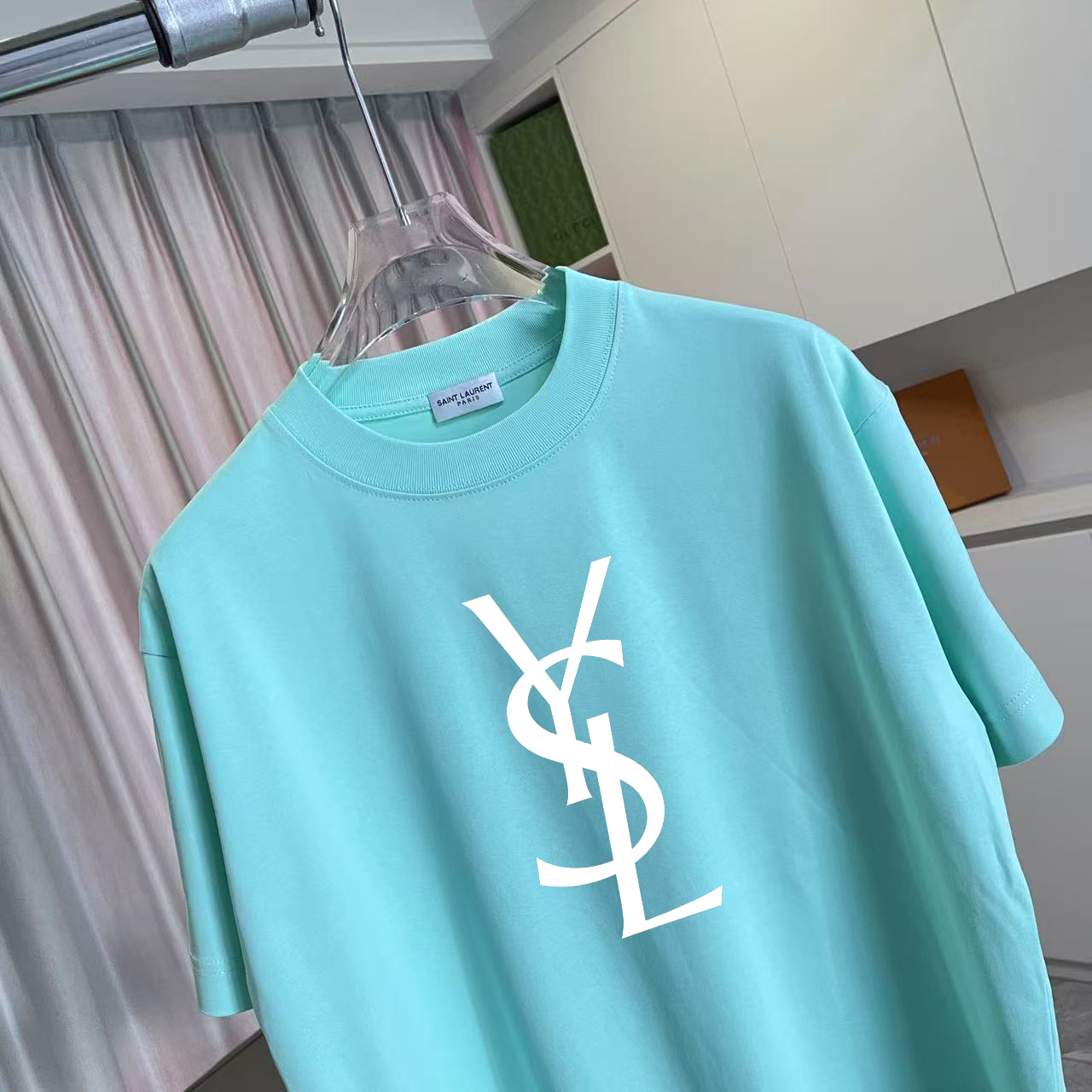 Saint Laurent YSL*圣罗兰2026夏季新款 个性字母logo印花 定制面料 300g 短袖t恤