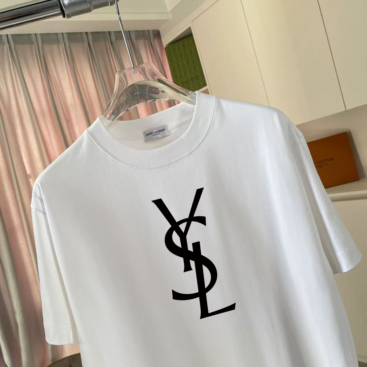 Saint Laurent YSL*圣罗兰2026夏季新款 个性字母logo印花 定制面料 300g 短袖t恤