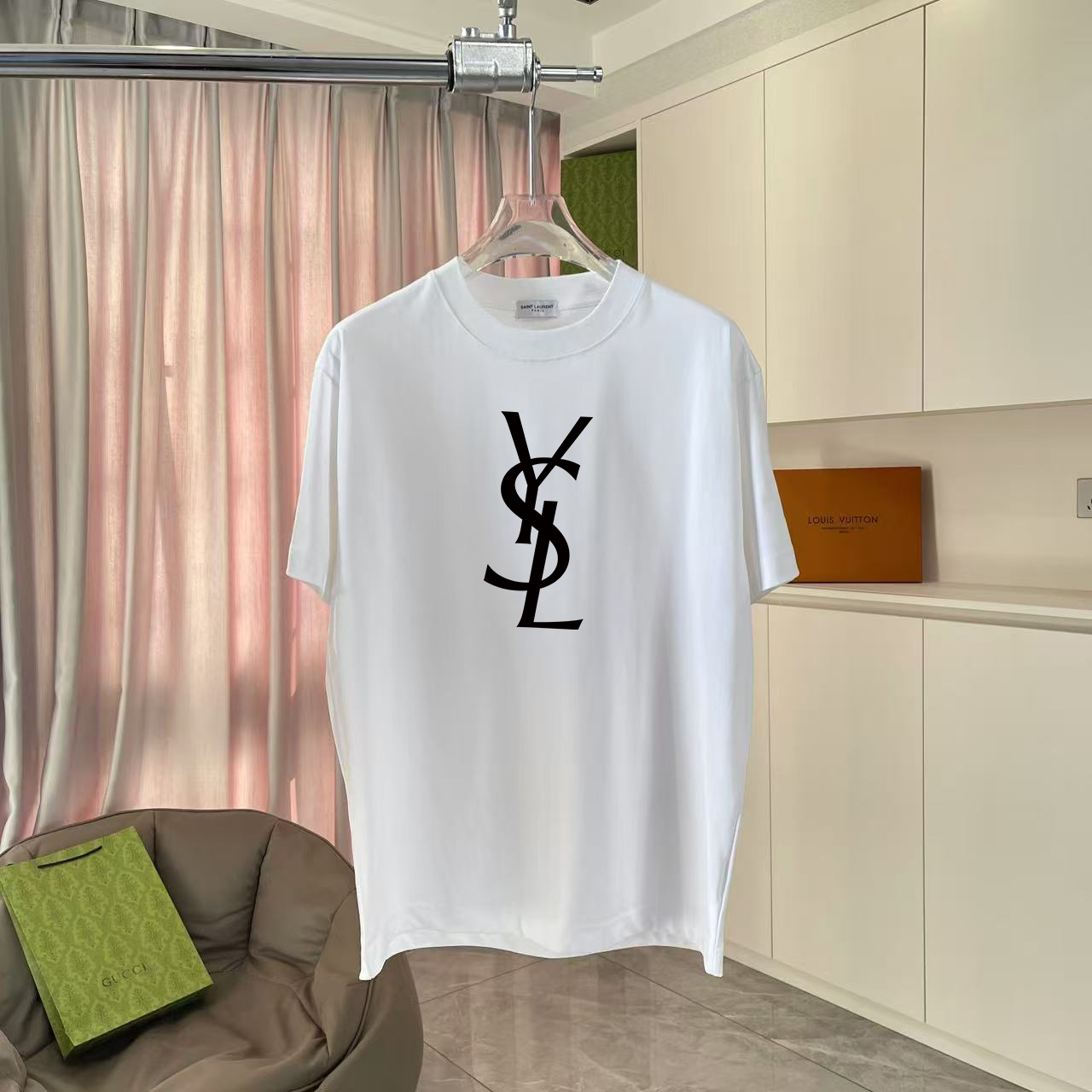 Saint Laurent YSL*圣罗兰2026夏季新款 个性字母logo印花 定制面料 300g 短袖t恤