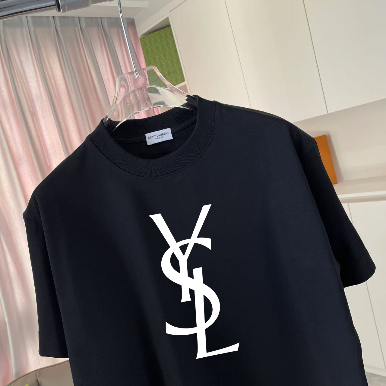Saint Laurent YSL*圣罗兰2026夏季新款 个性字母logo印花 定制面料 300g 短袖t恤