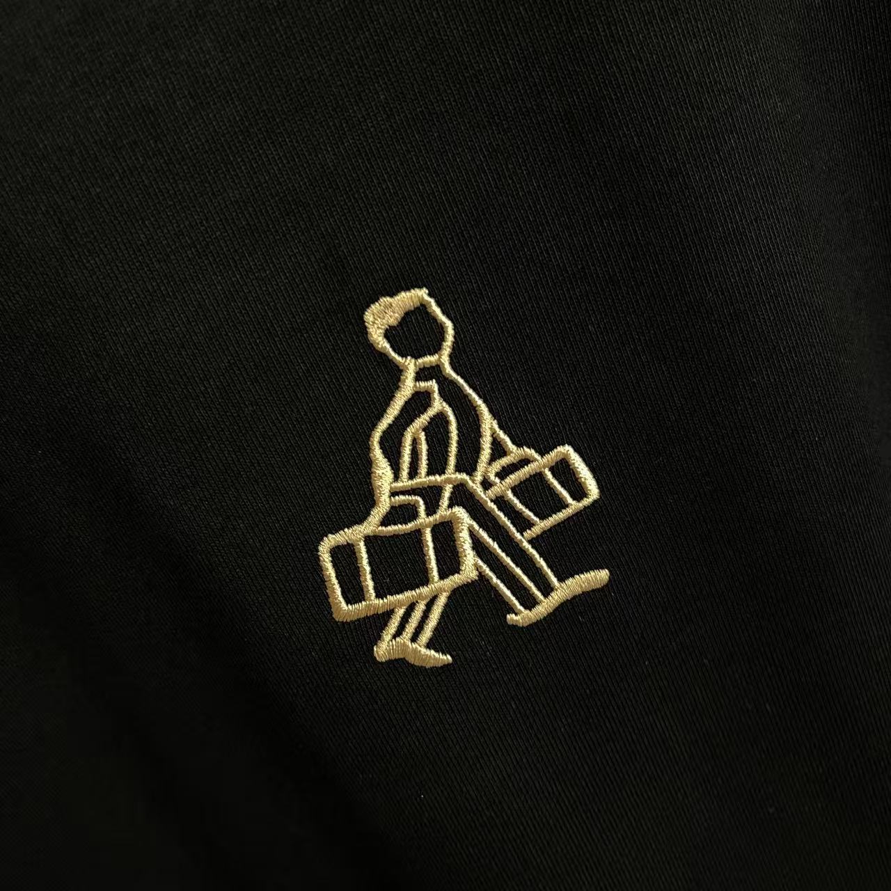 Prada PRAD*普拉达2026夏季新款 个性字母logo绣花 定制面料300g 短袖t恤