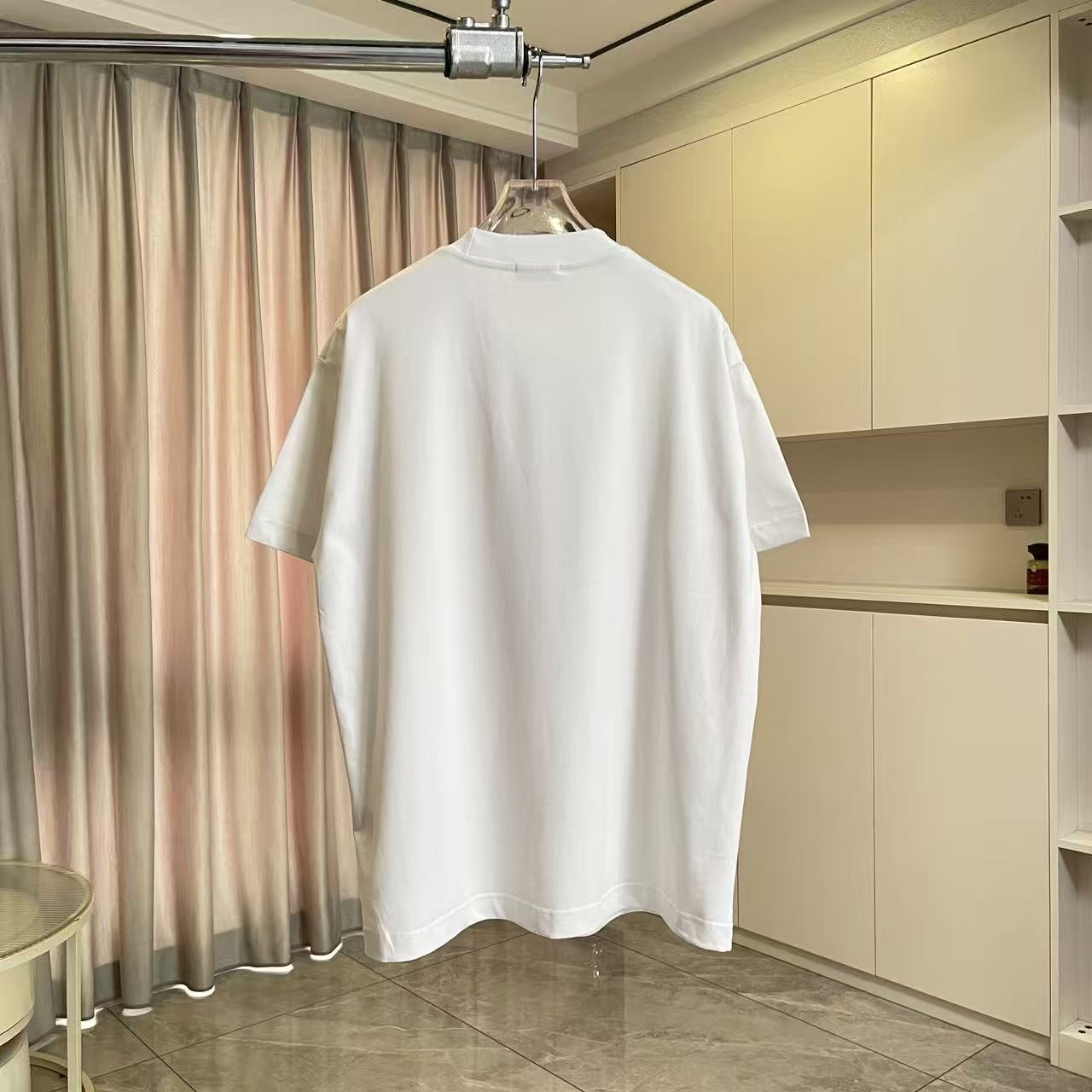 Hermès Herme*爱马仕2026夏季新款 个性logo绣花 定制面料300g 短袖T恤