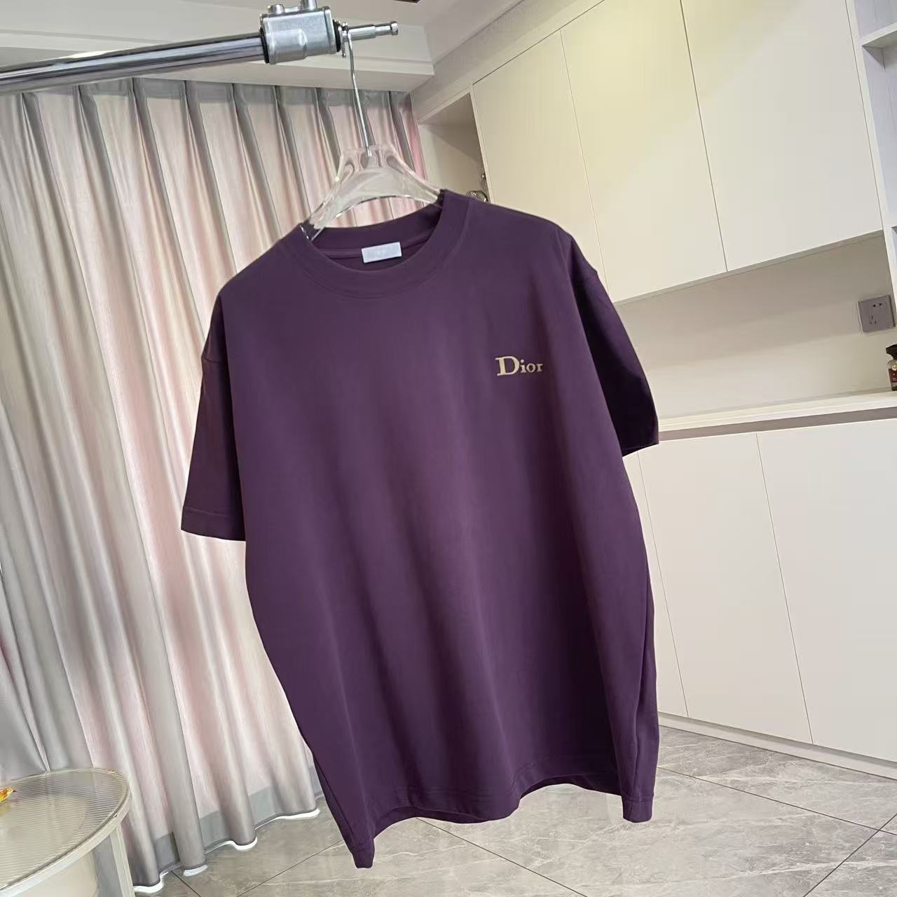 Dior Dio 迪奥2026夏季新款 个性字母logo绣花 短袖T恤 定制面料300g