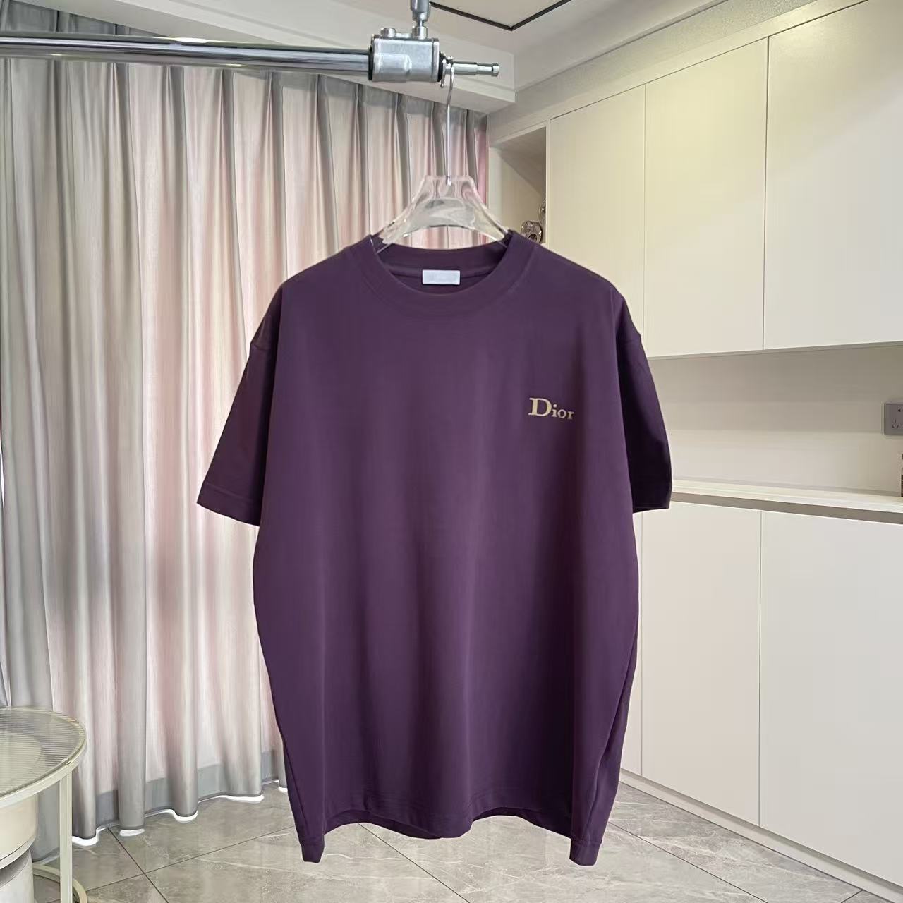 Dior Dio 迪奥2026夏季新款 个性字母logo绣花 短袖T恤 定制面料300g