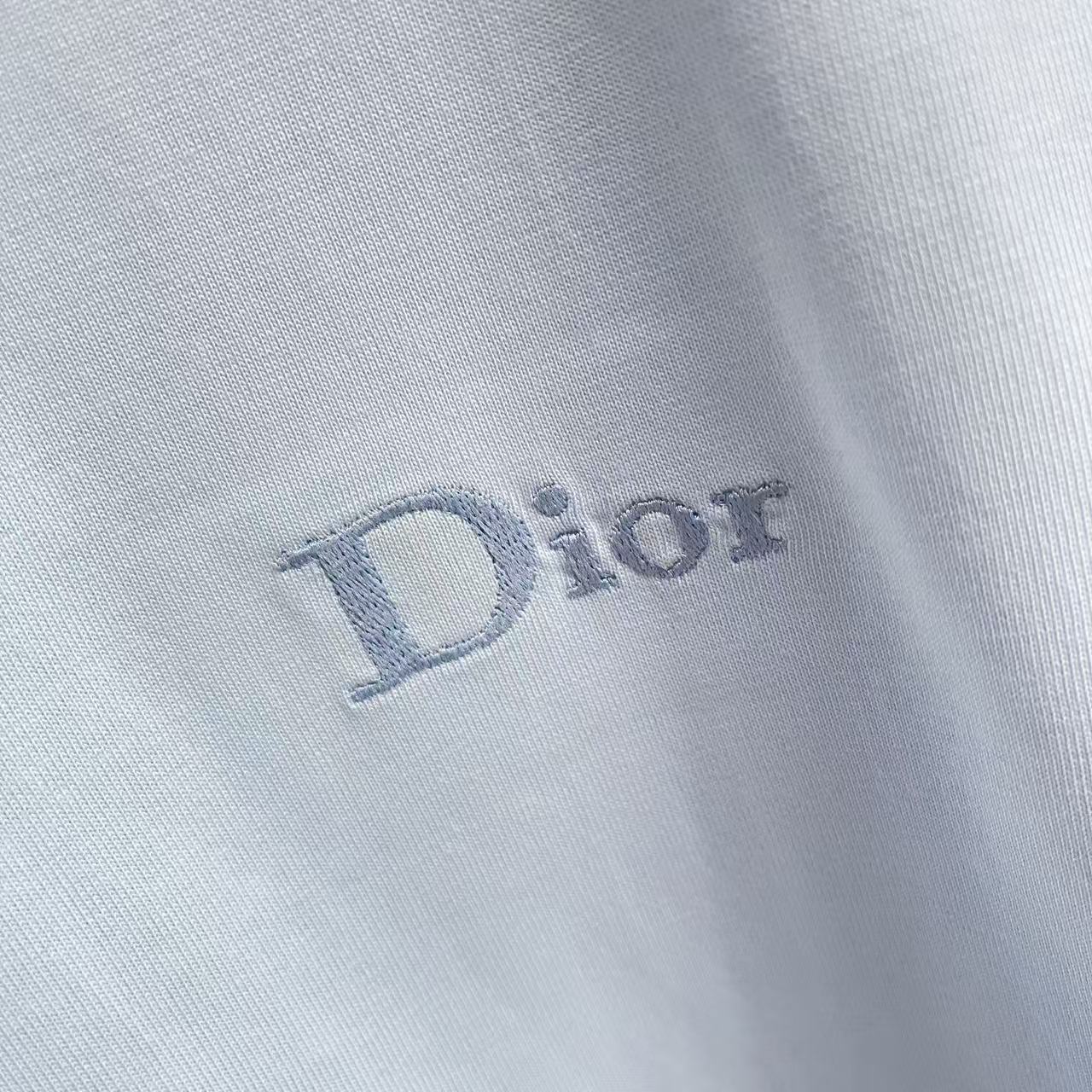 Dior Dio 迪奥2026夏季新款 个性字母logo绣花 短袖T恤 定制面料300g