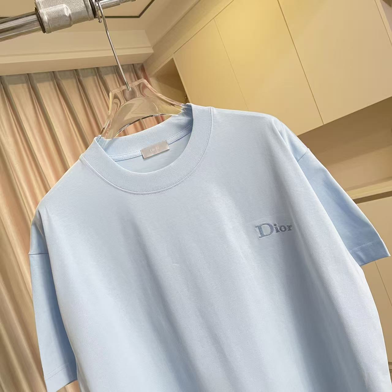 Dior Dio 迪奥2026夏季新款 个性字母logo绣花 短袖T恤 定制面料300g
