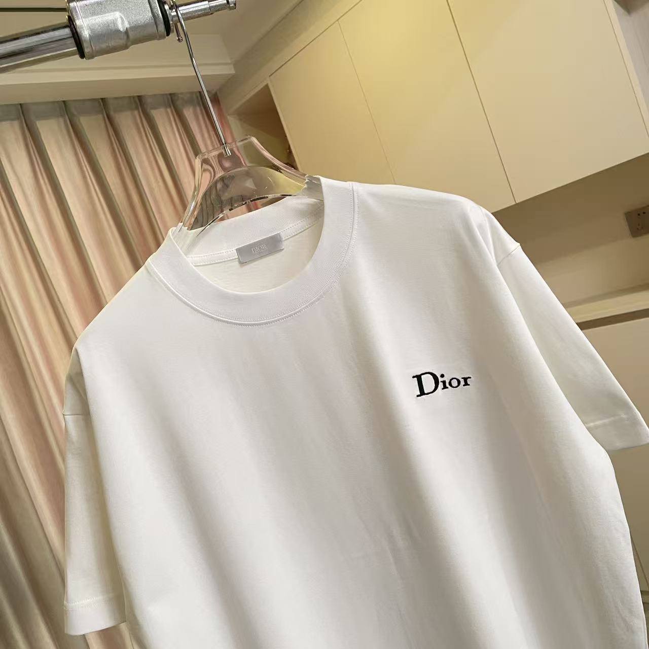 Dior Dio 迪奥2026夏季新款 个性字母logo绣花 短袖T恤 定制面料300g
