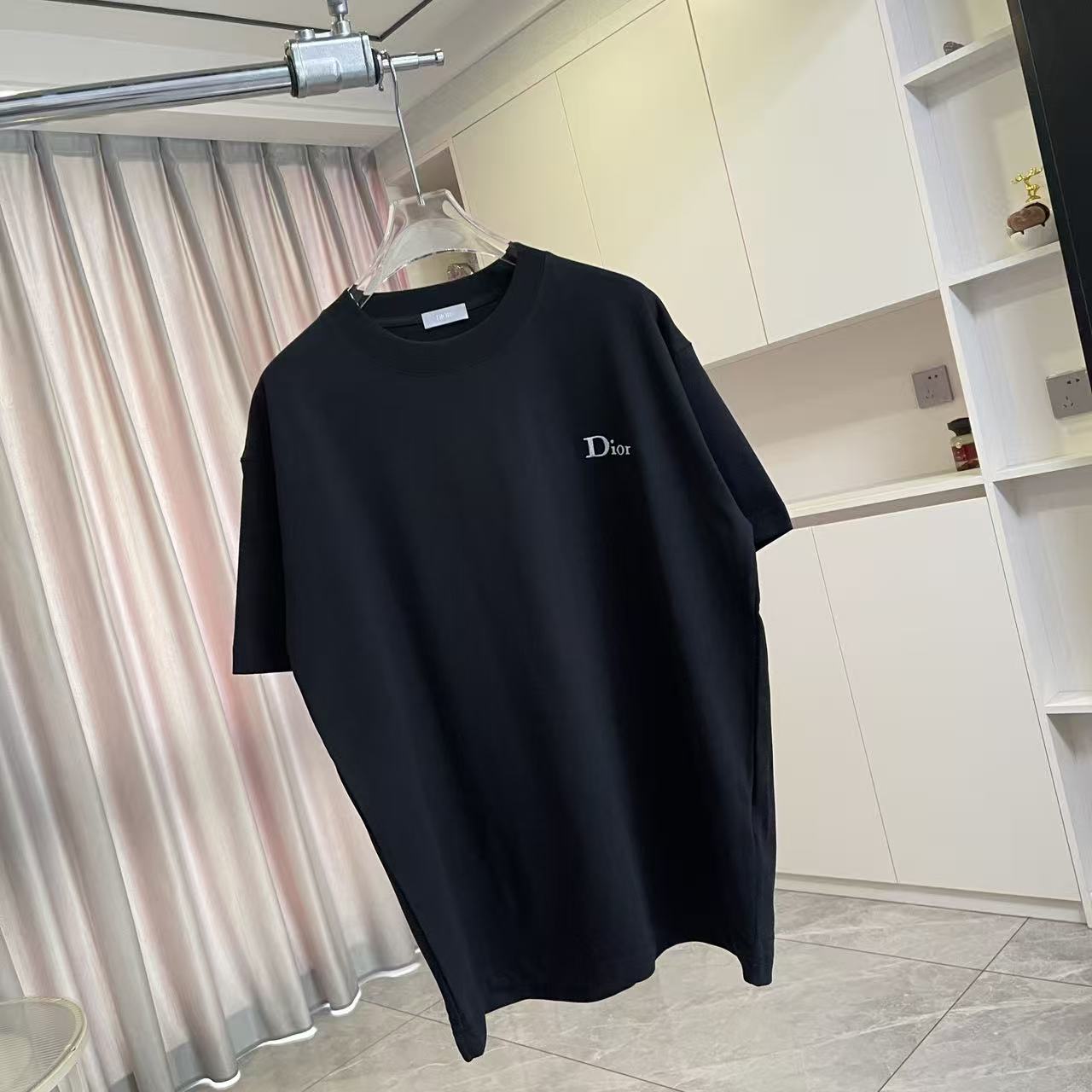 Dior Dio 迪奥2026夏季新款 个性字母logo绣花 短袖T恤 定制面料300g