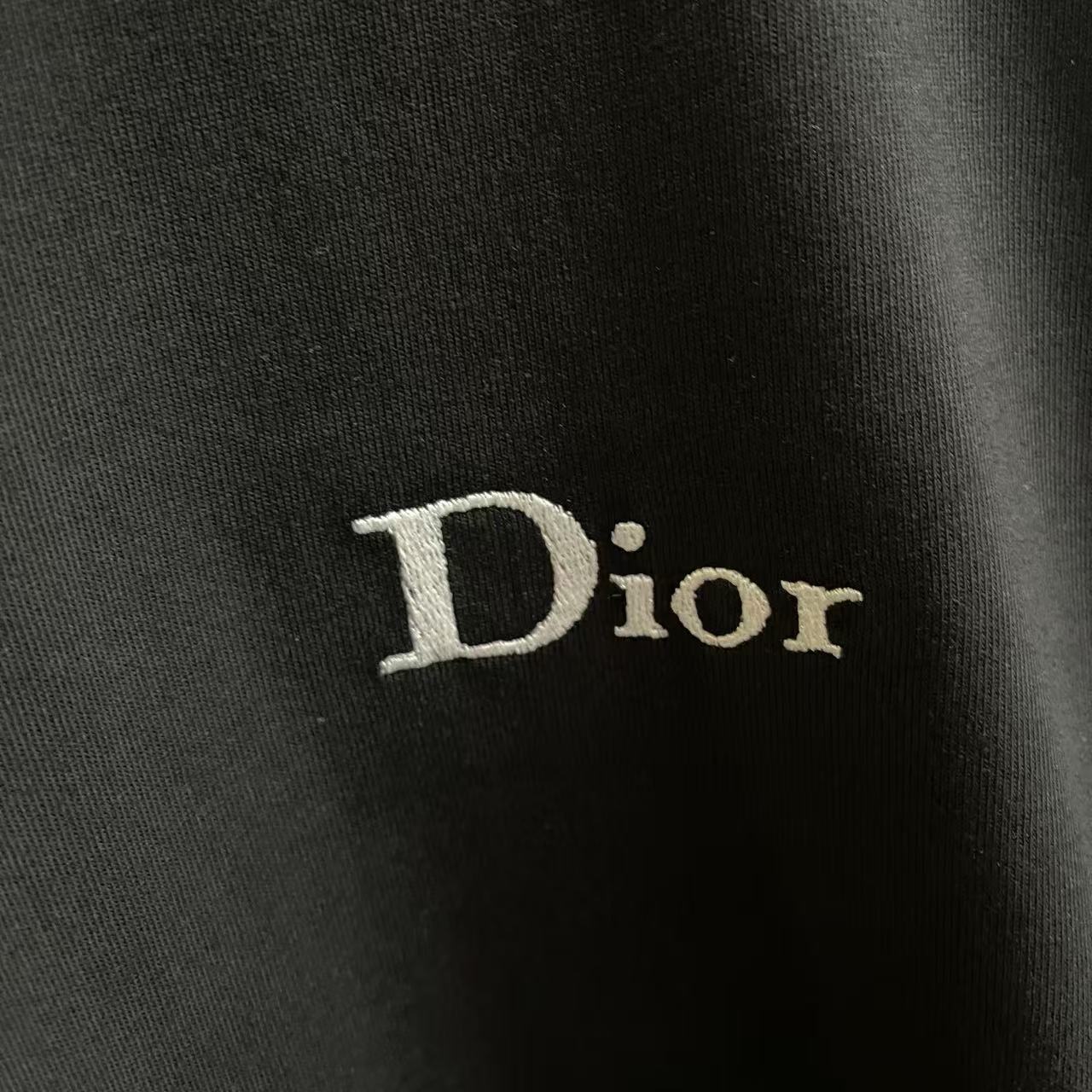 Dior Dio 迪奥2026夏季新款 个性字母logo绣花 短袖T恤 定制面料300g