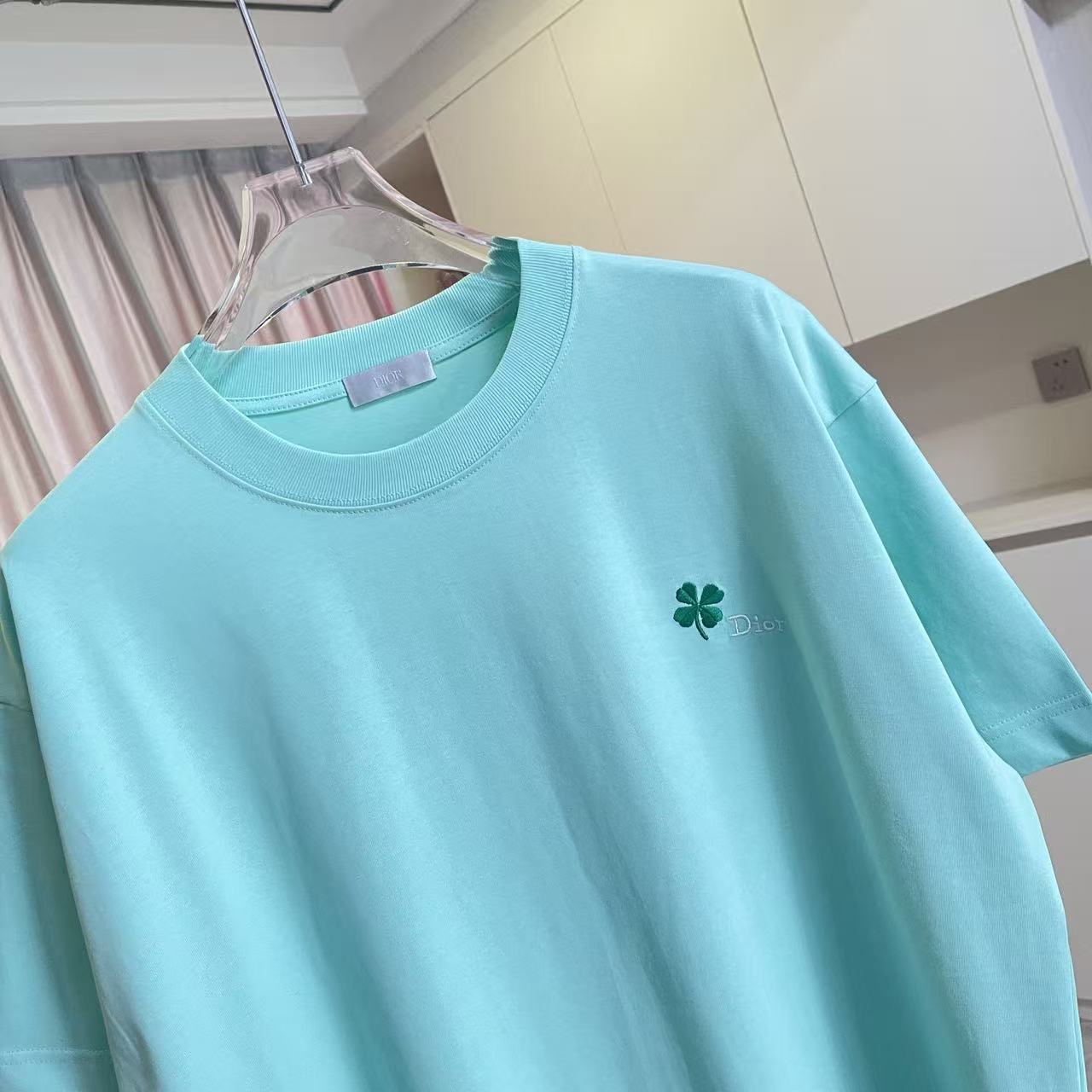 Dior Dio 迪奥2026夏季新款 个性字母logo绣花 短袖T恤 定制面料300g