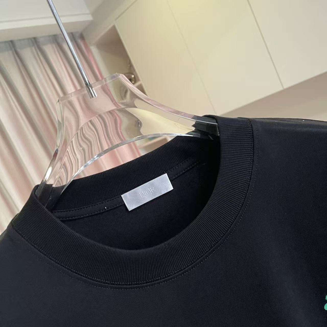 Dior Dio 迪奥2026夏季新款 个性字母logo绣花 短袖T恤 定制面料300g