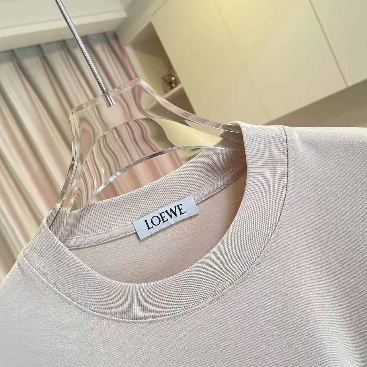 Loewe Loew*2026夏季新款 个性字母logo绣花 定制面料300g 短袖t恤
