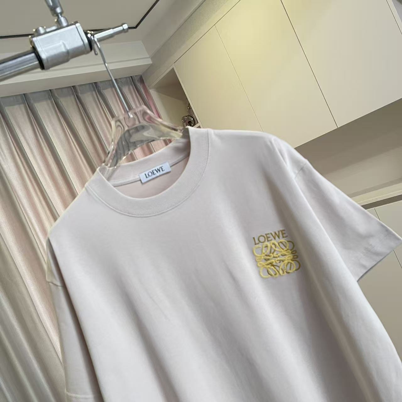 Loewe Loew*2026夏季新款 个性字母logo绣花 定制面料300g 短袖t恤