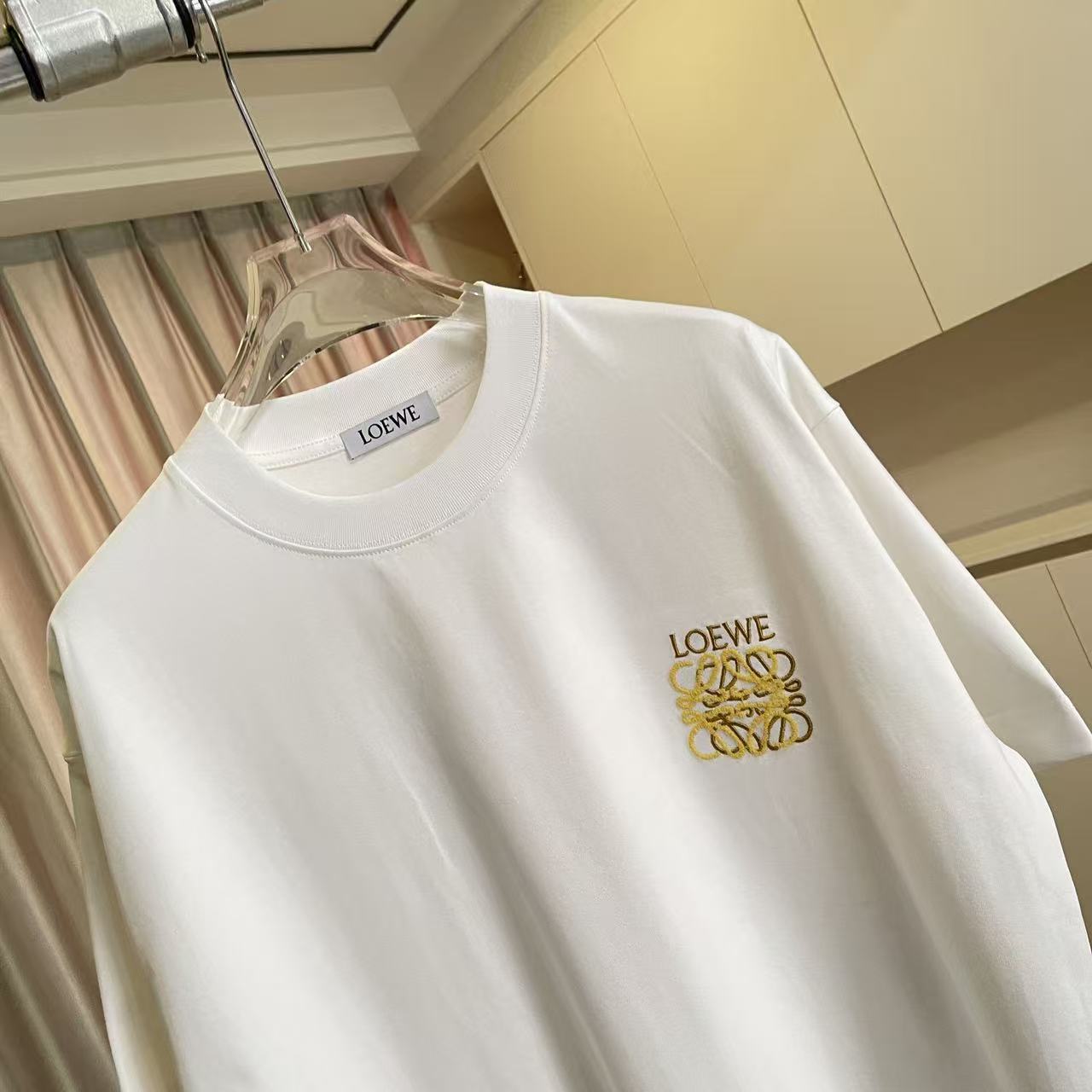 Loewe Loew*2026夏季新款 个性字母logo绣花 定制面料300g 短袖t恤