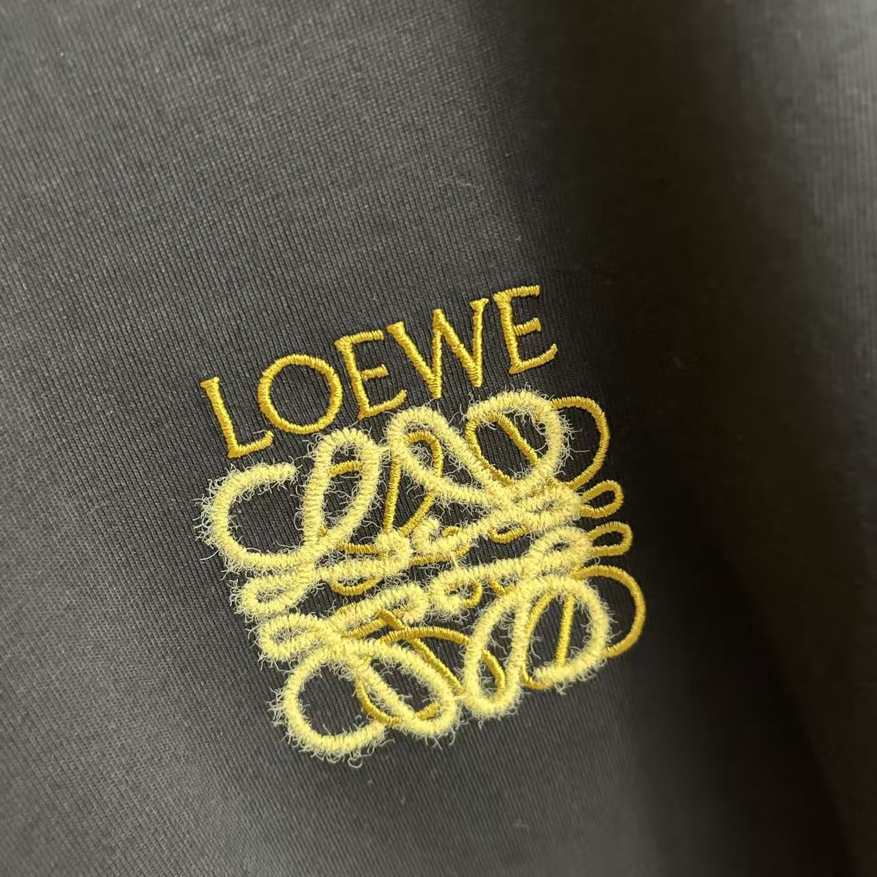 Loewe Loew*2026夏季新款 个性字母logo绣花 定制面料300g 短袖t恤