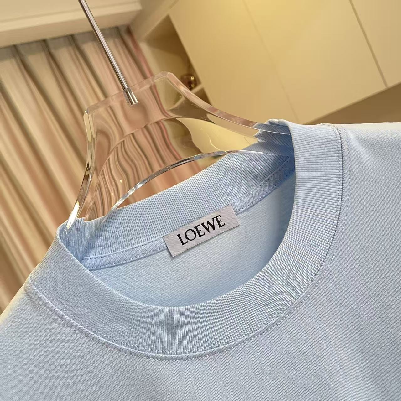 Loewe Loew*2026夏季新款 个性字母logo绣花 定制面料300g 短袖t恤