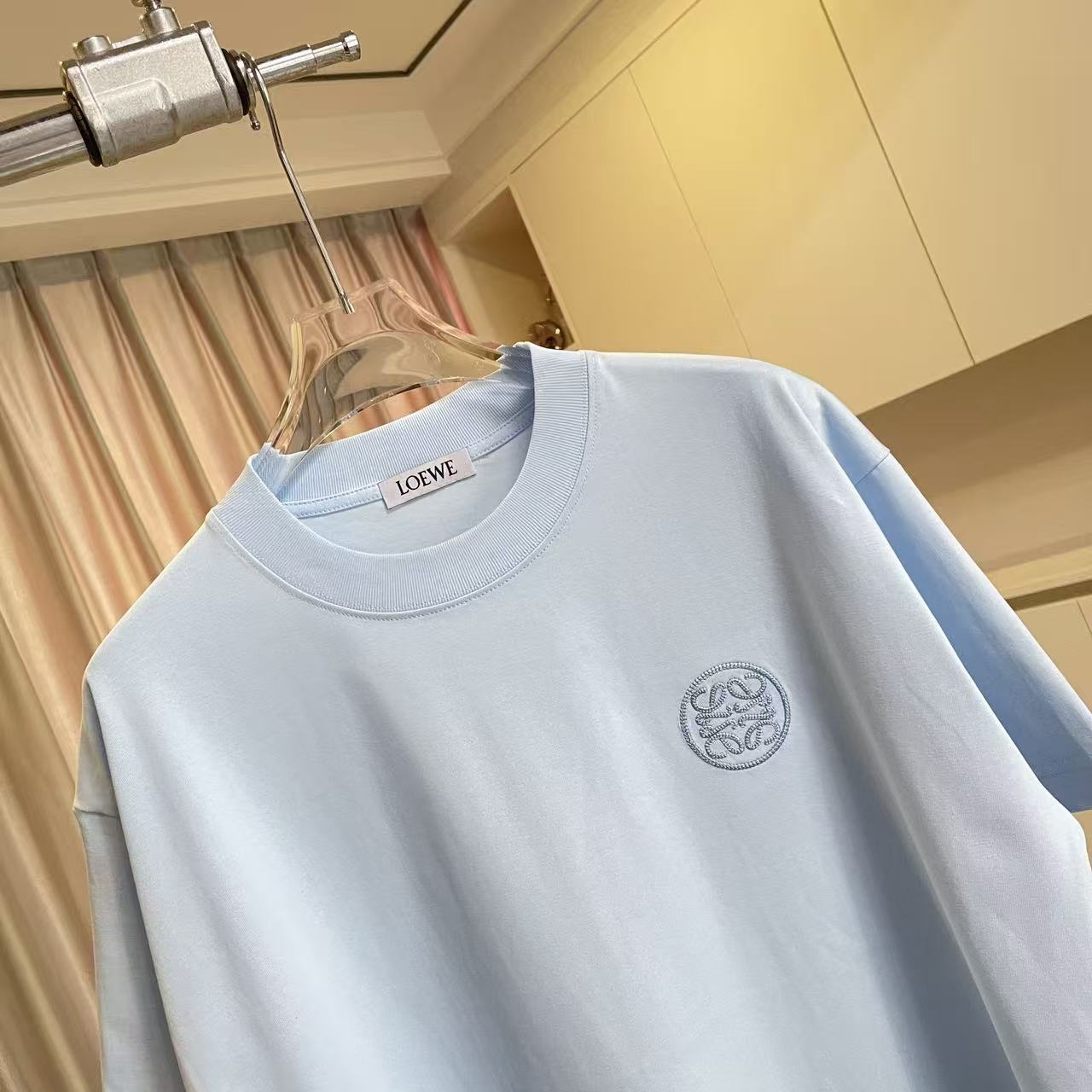 Loewe Loew*2026夏季新款 个性字母logo绣花 定制面料300g 短袖t恤