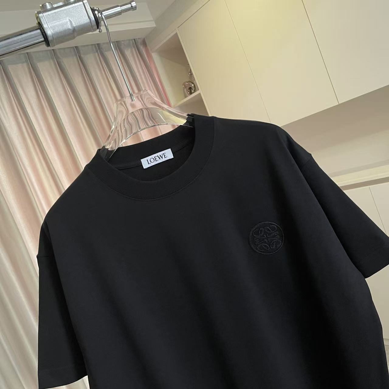 Loewe Loew*2026夏季新款 个性字母logo绣花 定制面料300g 短袖t恤
