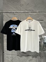 Aape Buy
 Clothing T-Shirt Designer 7 Star Replica
 Black White Printing Unisex Cotton Summer Collection Short Sleeve