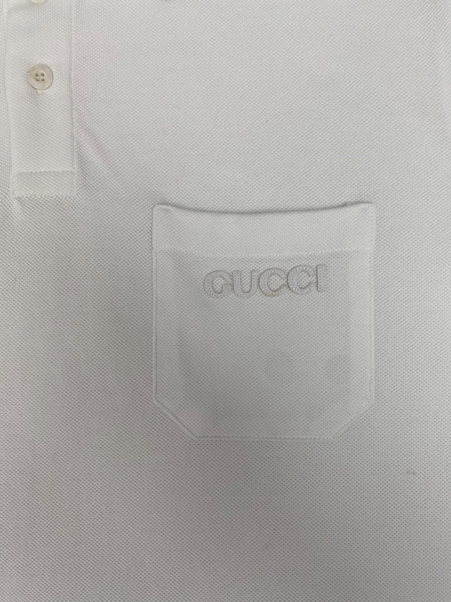 Gucci Men's White Polo Shirt with Embroidered Logo and Striped Trim 5 i1756976665064 2831 0 3