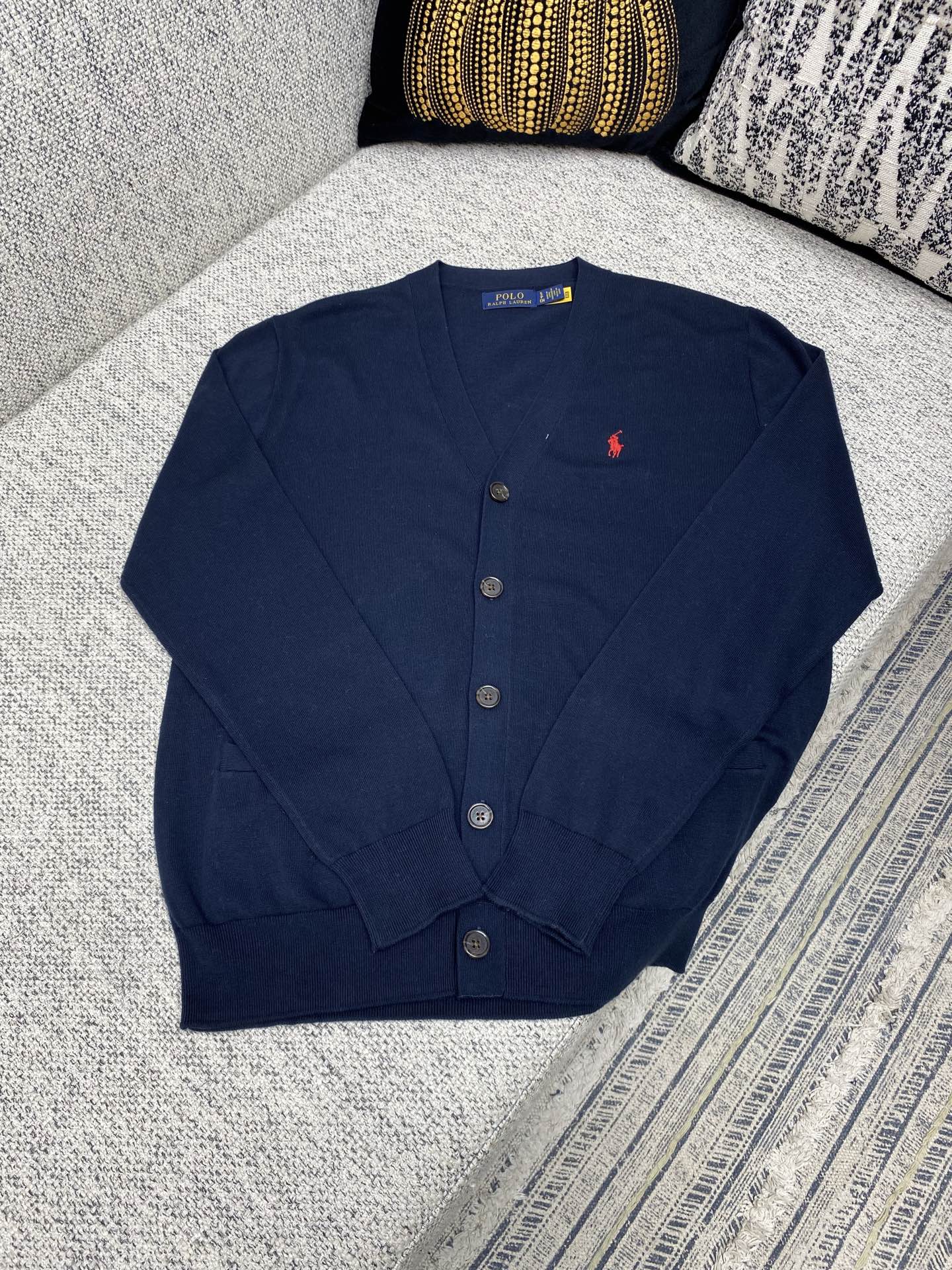 Polo Ralph Lauren Slim-Fit V-Neck Wool Cardigan Sweater - Navy with Pony 2 i1756980319719 196 0 0