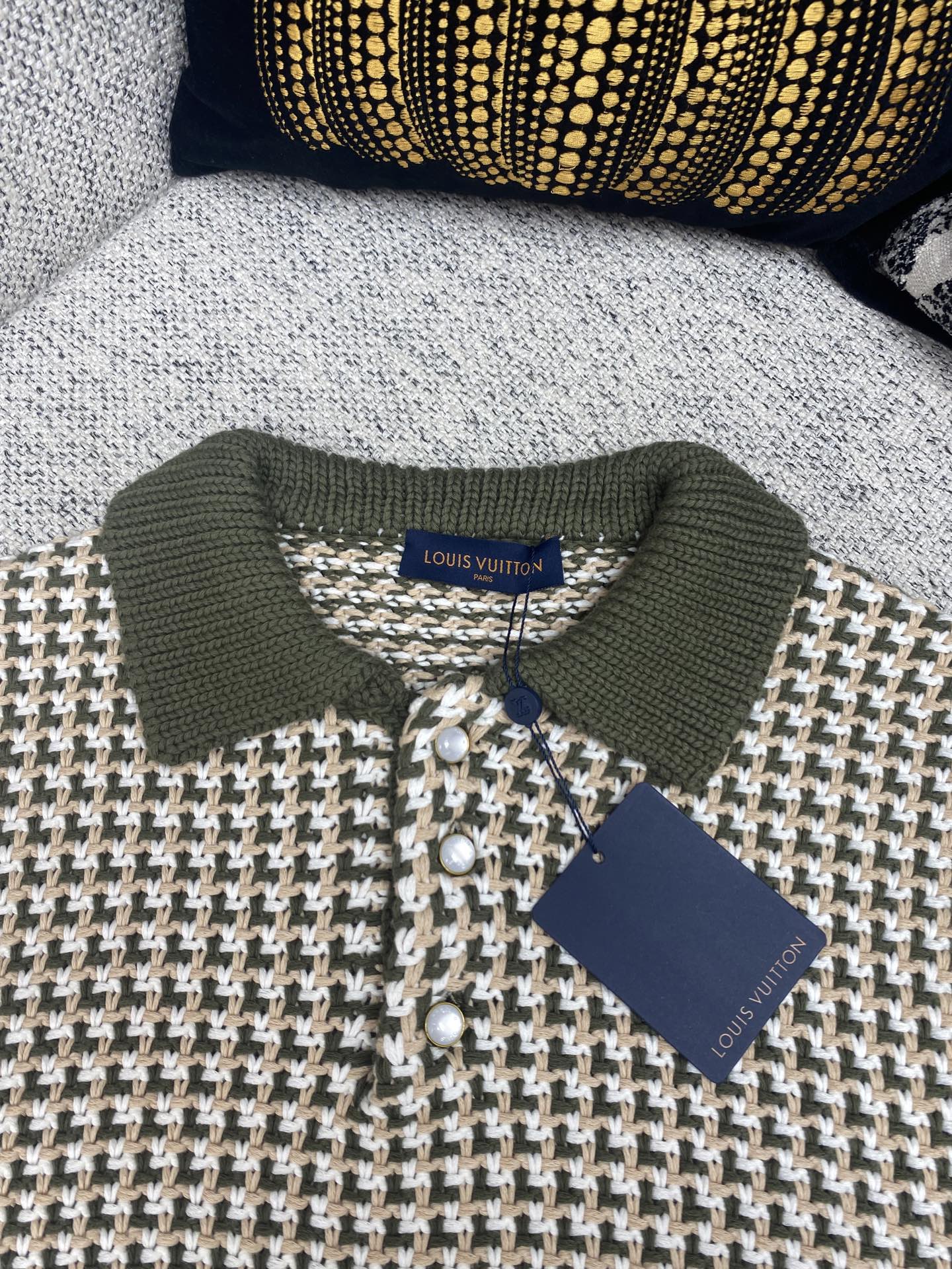Louis Vuitton 25SS Color Block Jacquard Knit Short Sleeve Polo Shirt 3 i1757325471220 5187 0 1