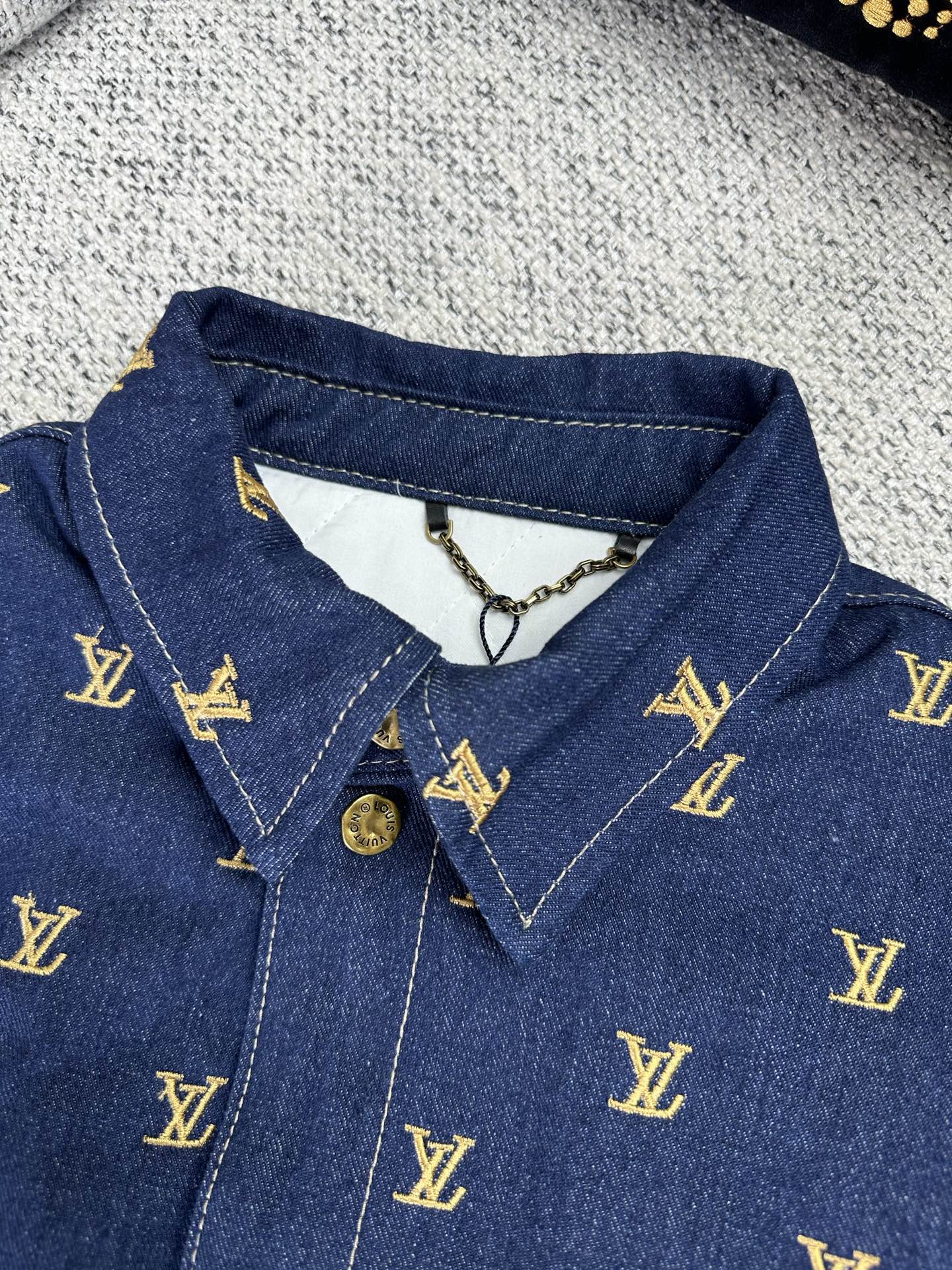 Louis Vuitton Upcycled Denim Baseball Jacket - Embroidered Blason Motif 4 i1761197363959 9291 0 1