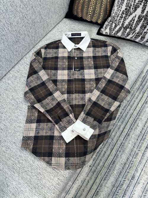 Louis Vuitton Monogram Flannel Long Sleeve Polo Shirt – Autumn Hues