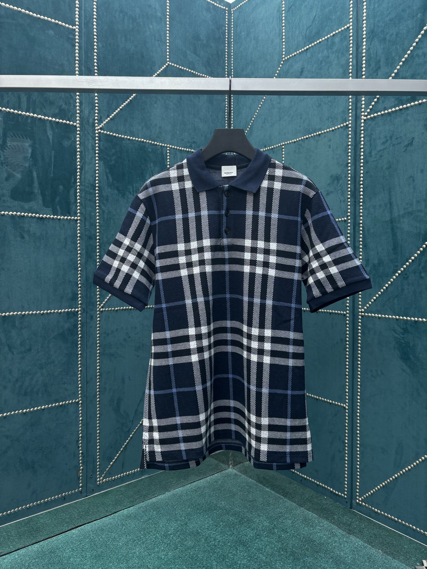 Burberry 巴宝莉 26ss新款 格纹棉质提花直筒短袖 Polo衫 男款 多色