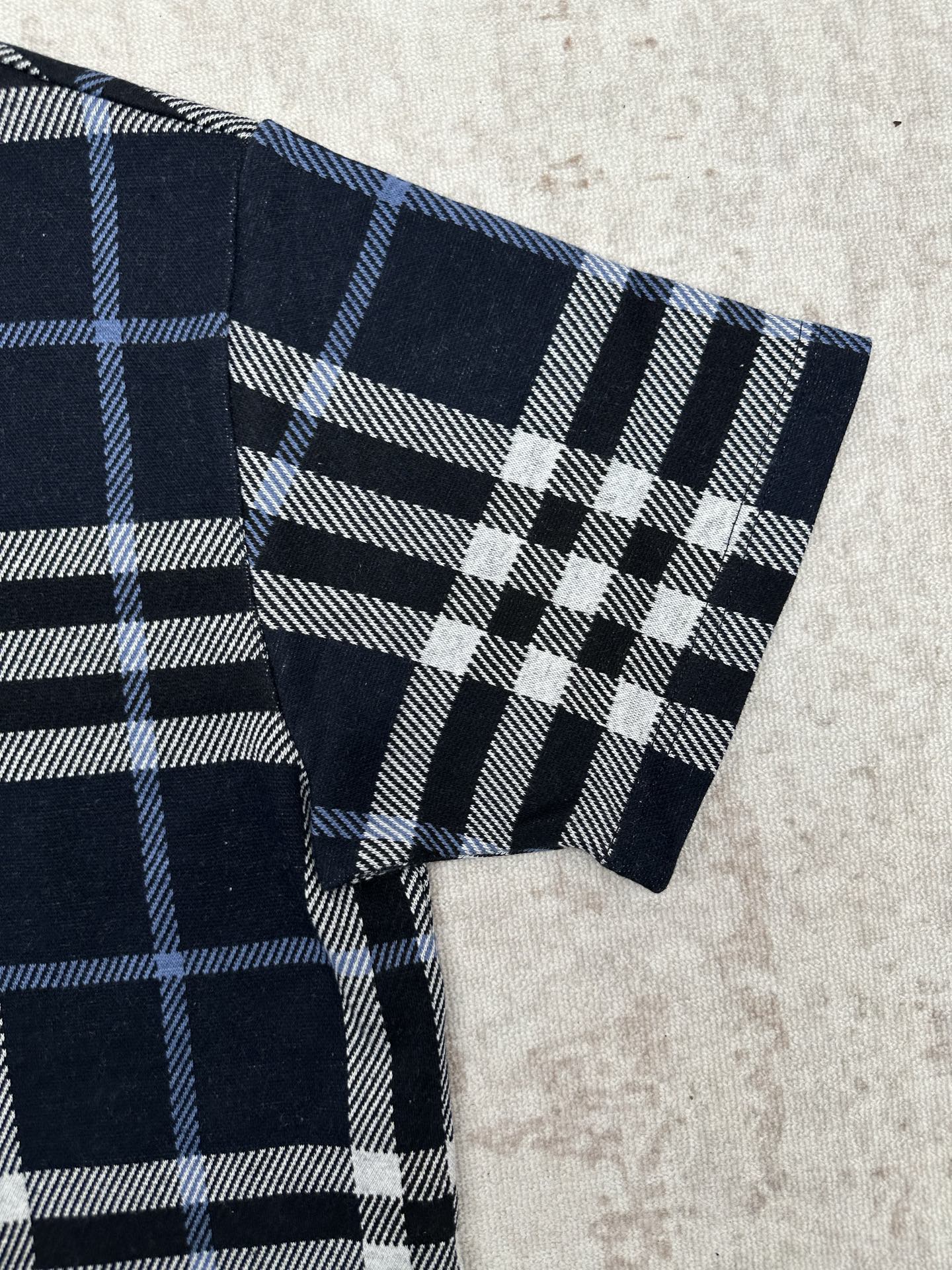 Burberry 巴宝莉 26ss新款 格纹棉质提花直筒短袖 Polo衫 男款 多色