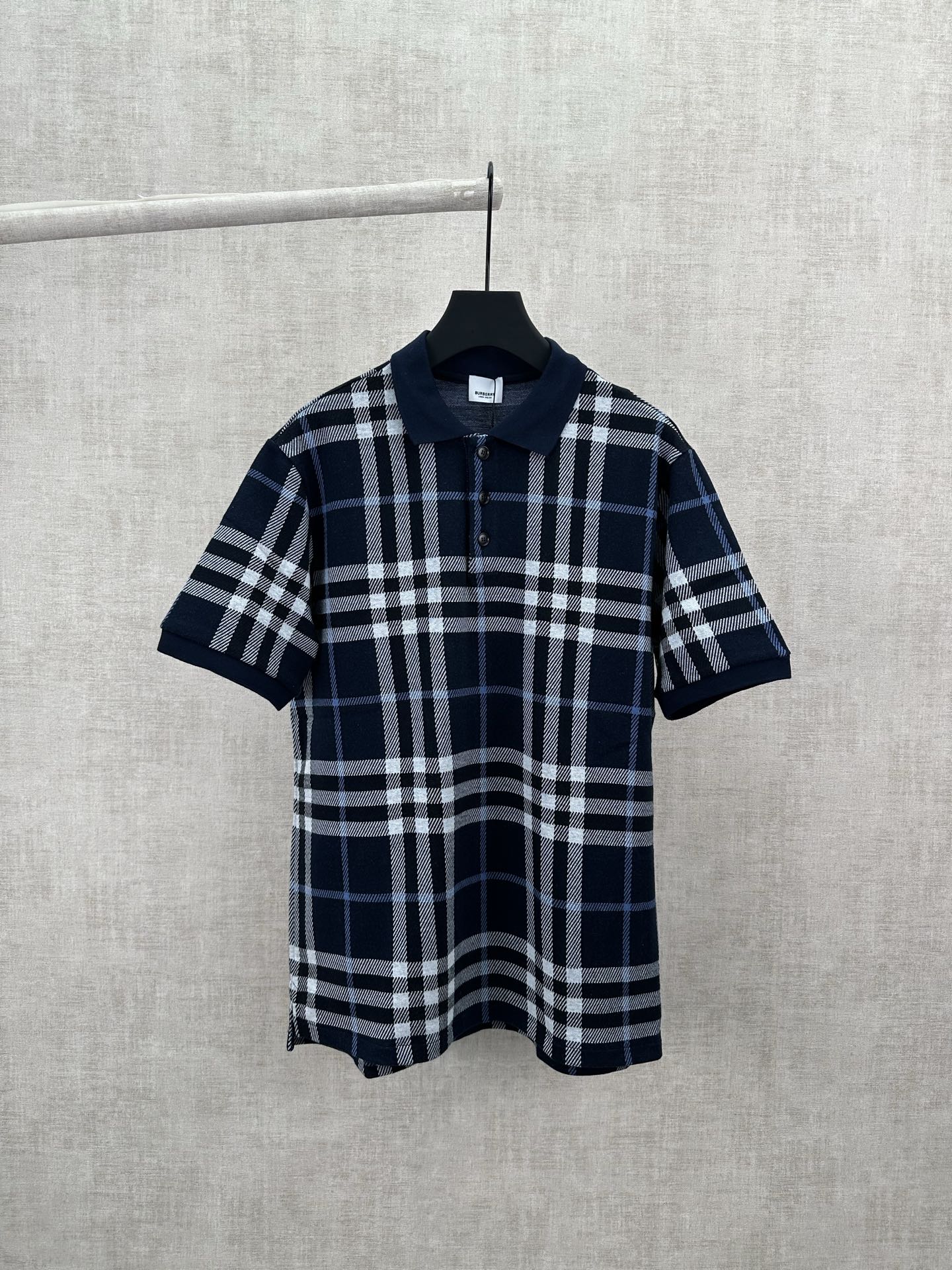 Burberry 巴宝莉 26ss新款 格纹棉质提花直筒短袖 Polo衫 男款 多色