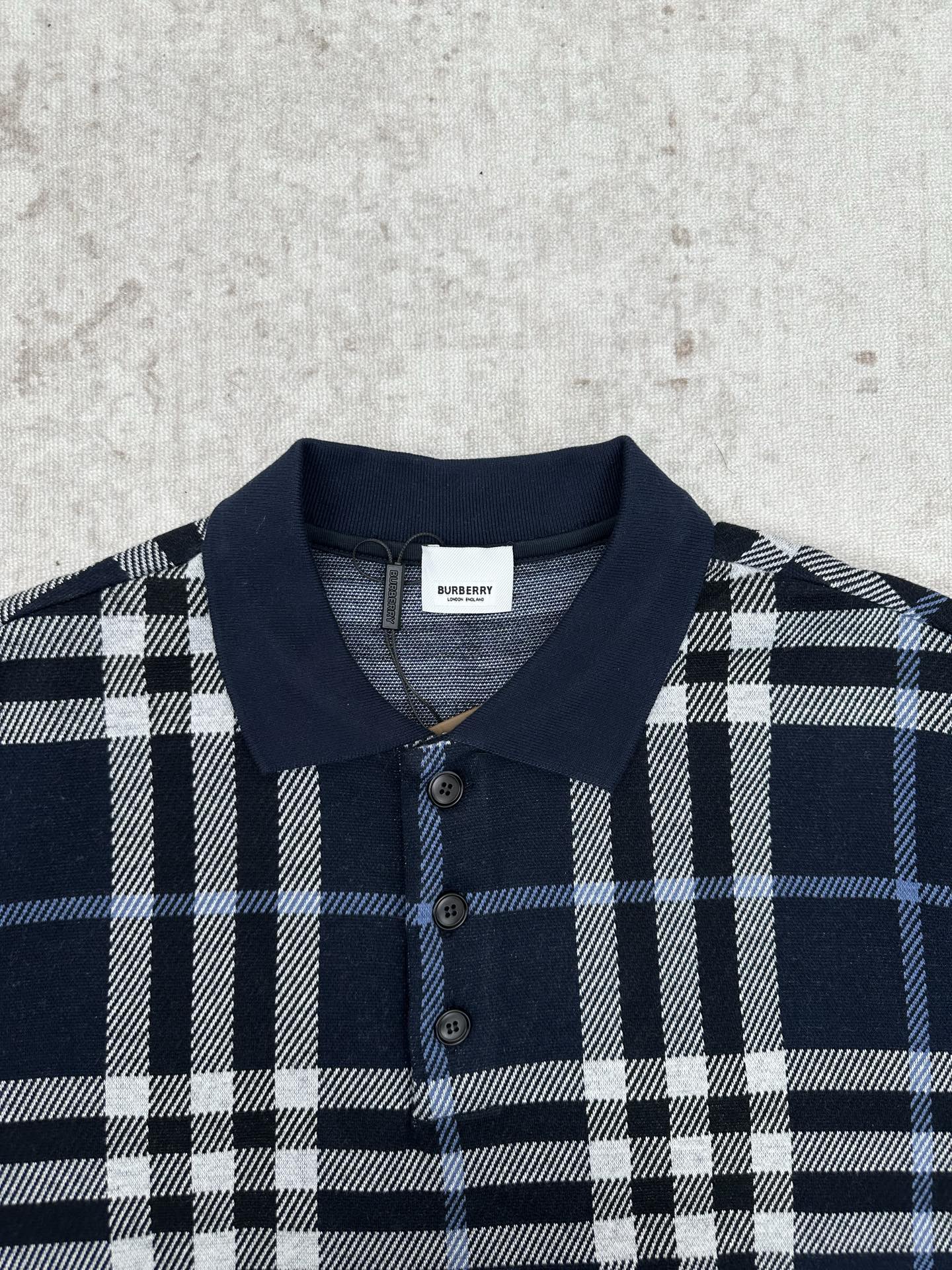 Burberry 巴宝莉 26ss新款 格纹棉质提花直筒短袖 Polo衫 男款 多色