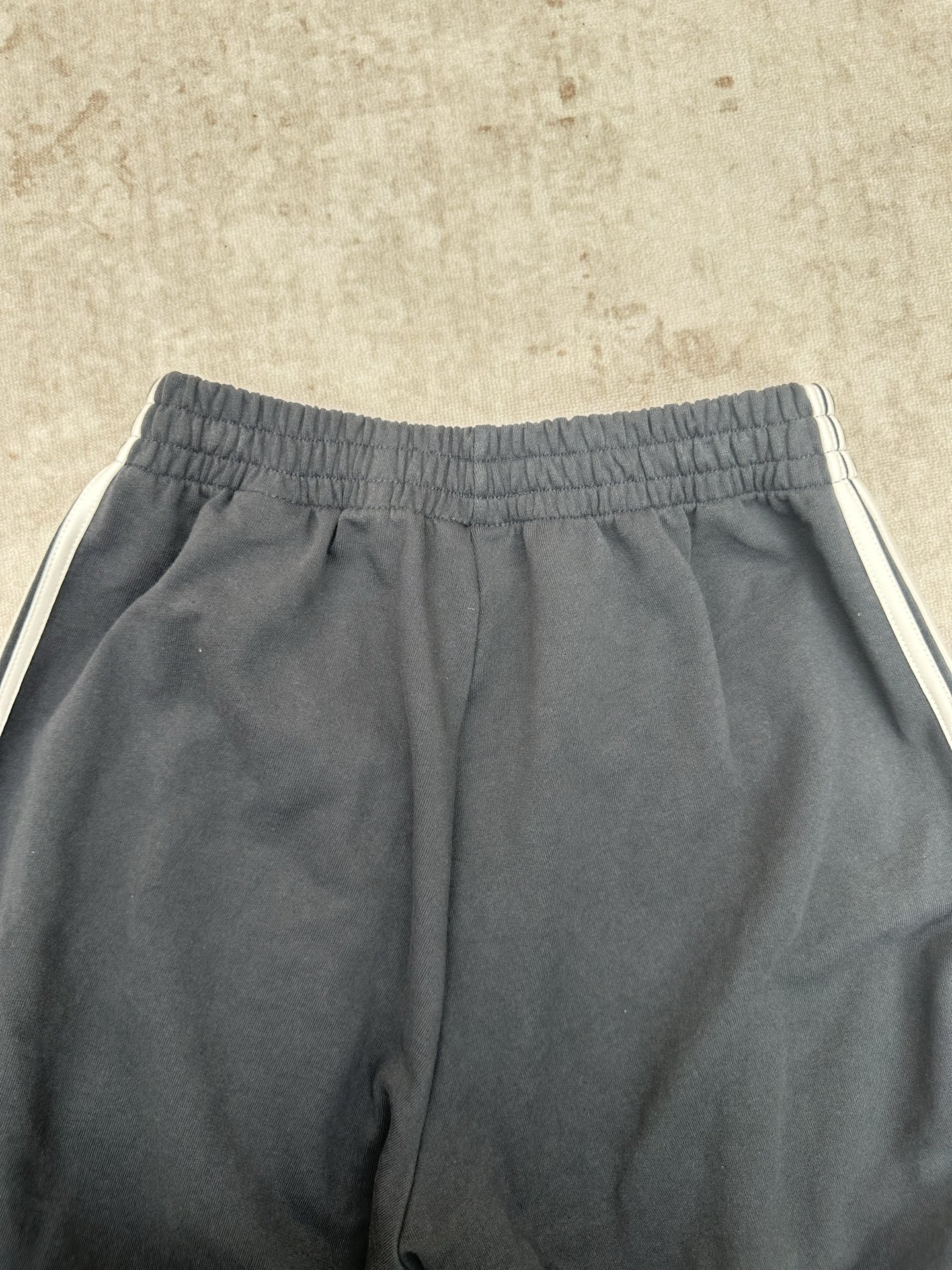 Balenciaga 26ss新款 巴黎世家 条纹Logo松紧直筒 休闲裤 常规版型 男款 蓝色