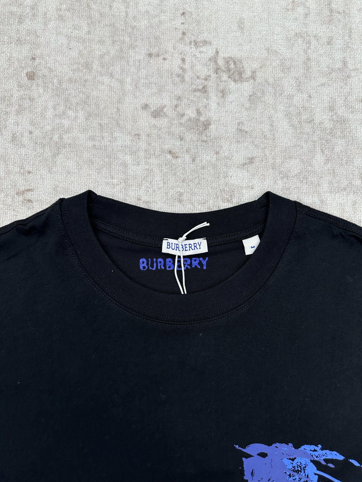 Burberry 巴宝莉 新款ss Logo印花圆领套头短袖 T恤 男款 粉笔白