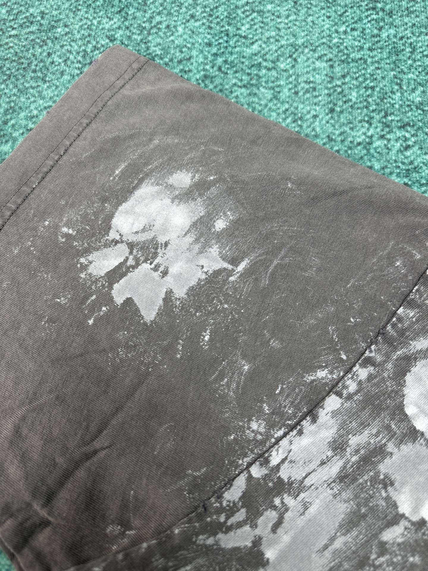 Balenciaga 巴黎 25ss春夏新款前后字母logo刺绣水洗做旧油漆泼墨涂鸦泥染T恤