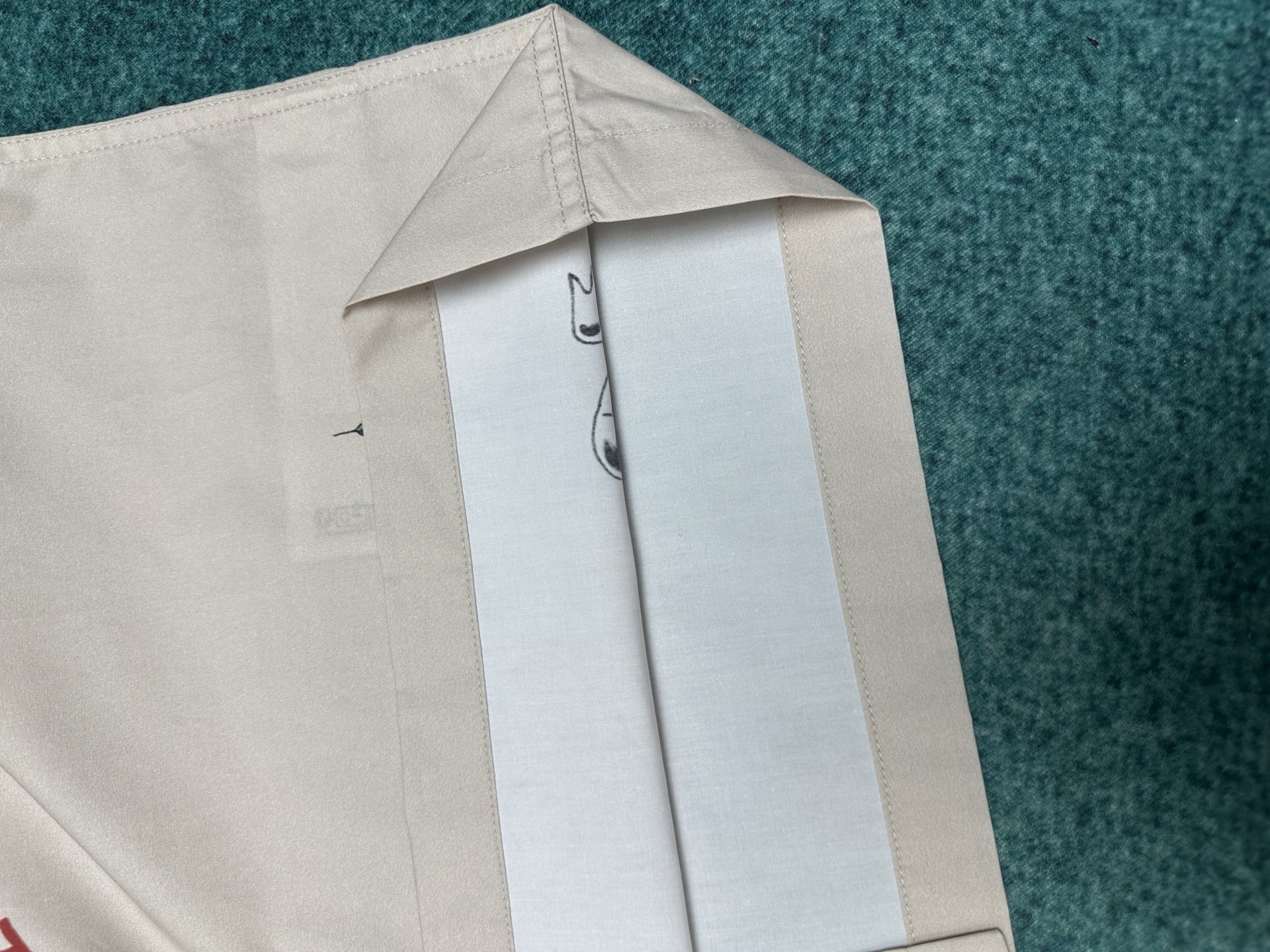 Balenciaga 巴黎 26ss新款Tattoo奶油色廓形衬衫短袖T恤
